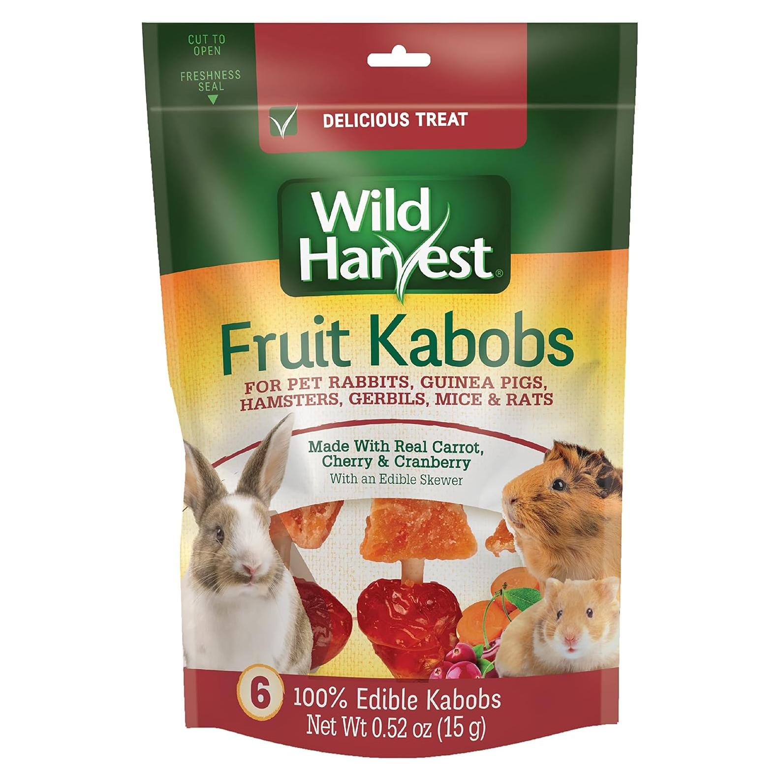 Kabobs de Frutas Wild Harvest para Conejos y Hámsters - 6 Unidades