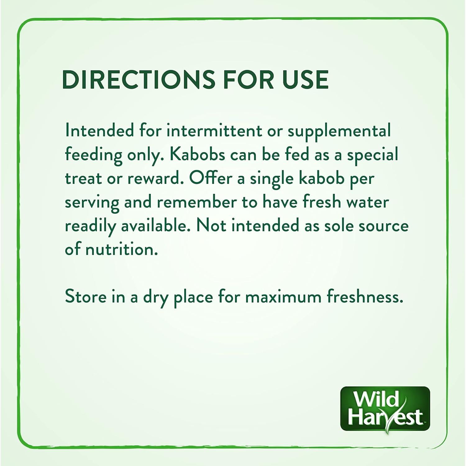 Kabobs de Frutas Wild Harvest para Conejos y Hámsters - 6 Unidades