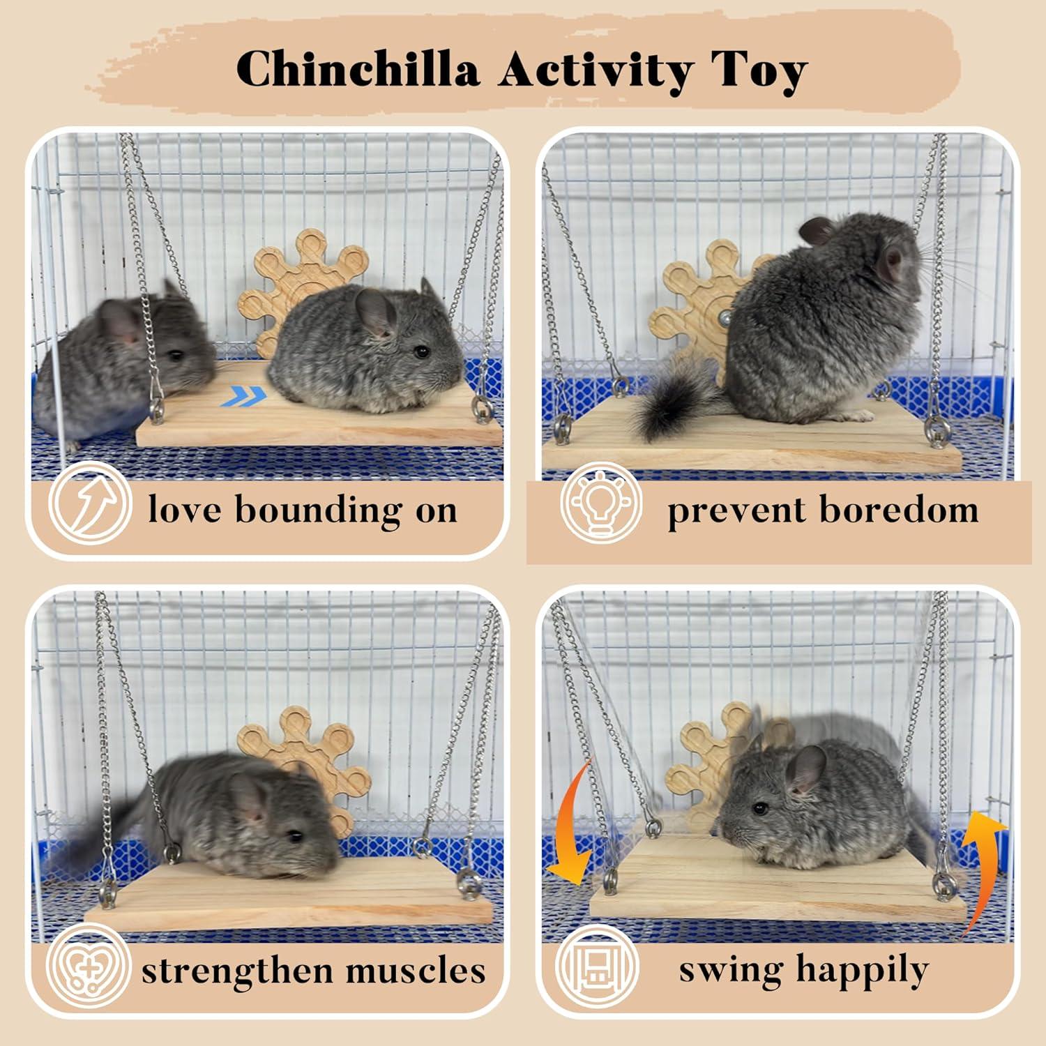 Juguetes Colgantes para Chinchillas Jevnd - Madera Secada al Horno