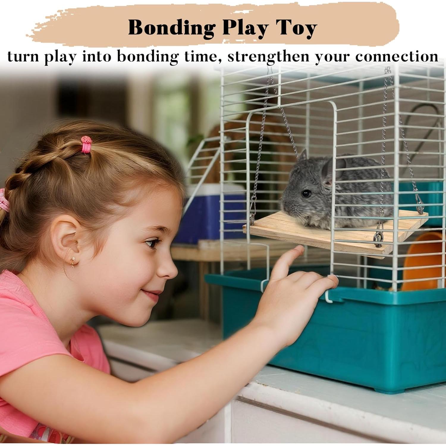 Juguetes Colgantes para Chinchillas Jevnd - Madera Secada al Horno