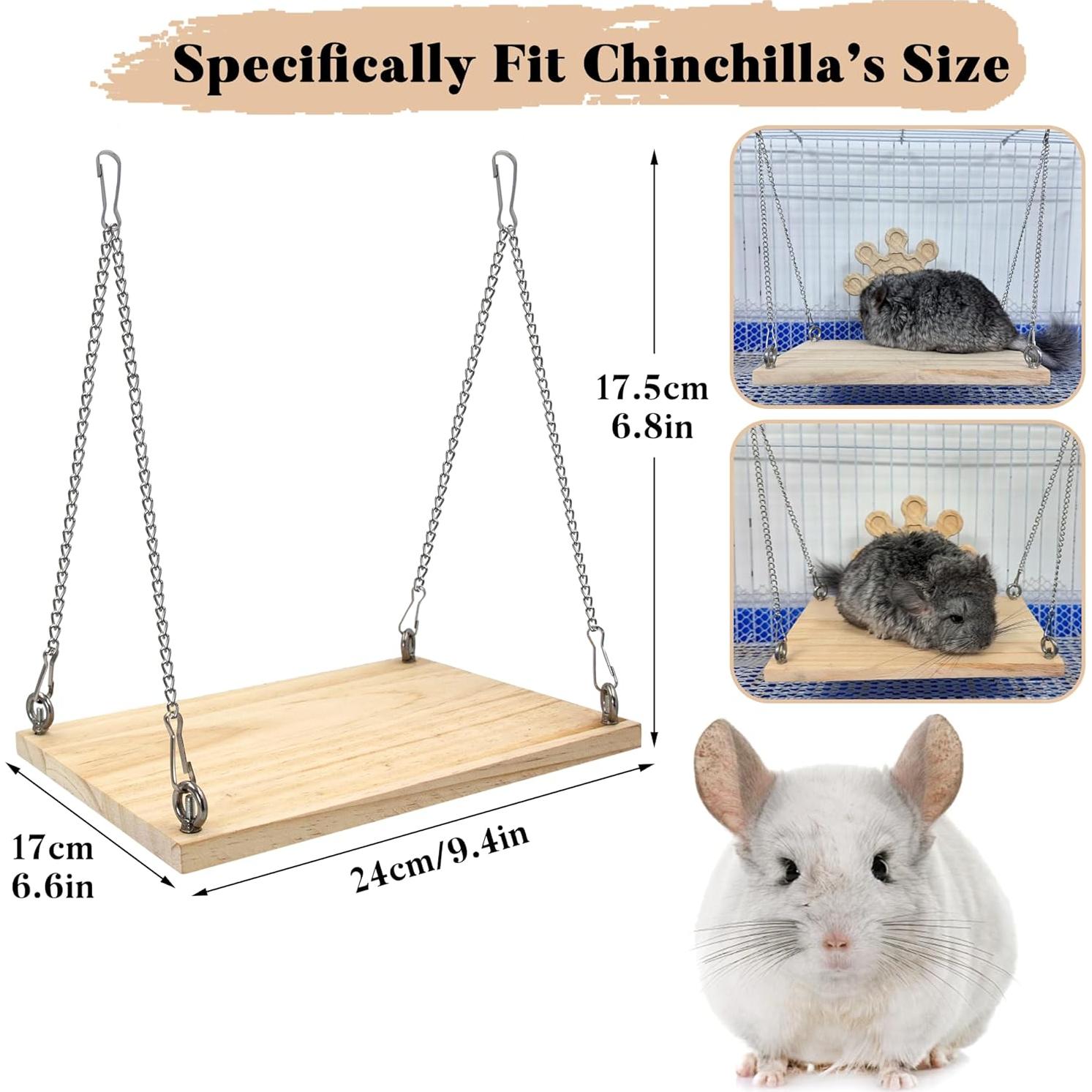 Juguetes Colgantes para Chinchillas Jevnd - Madera Secada al Horno