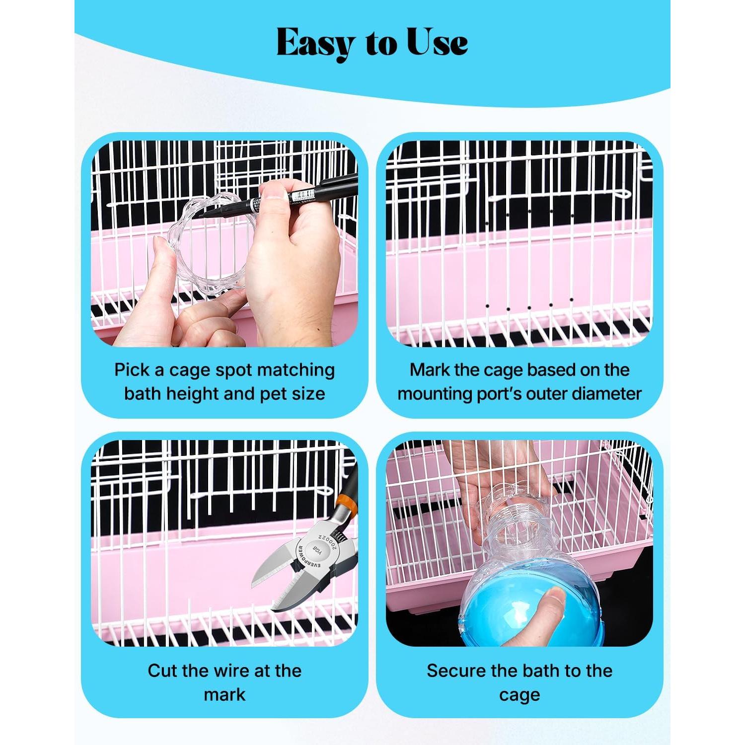 Baño de Arena para Hámster Pawfly 12.2 cm x 11.9 cm