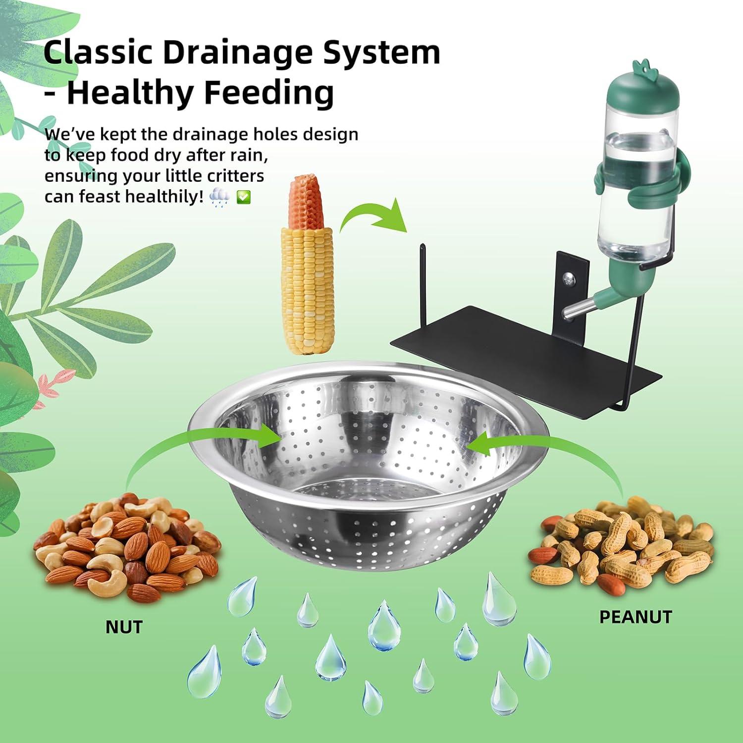 Mesa de Alimentador de Ardillas Karshall con Agua 1.4L