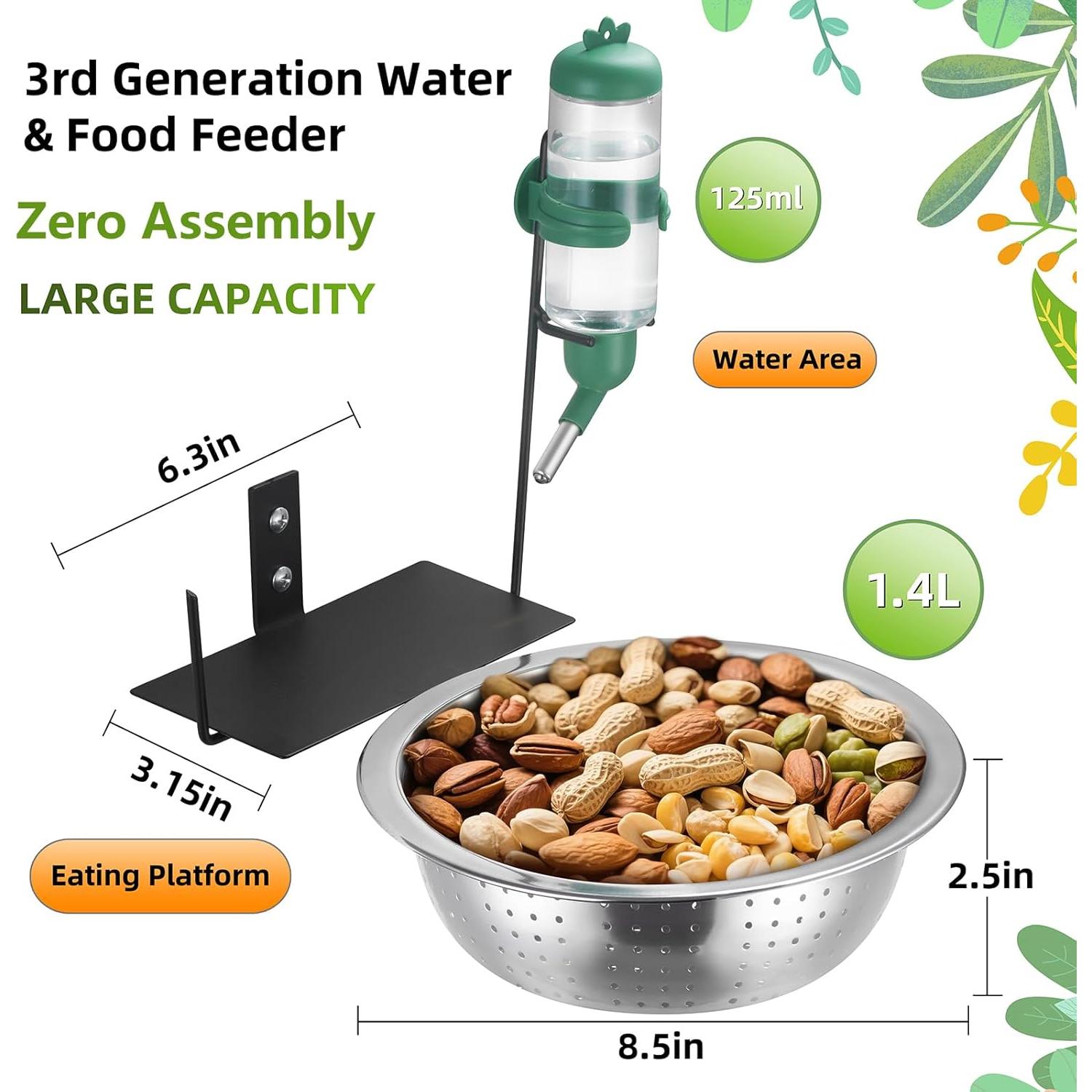Mesa de Alimentador de Ardillas Karshall con Agua 1.4L