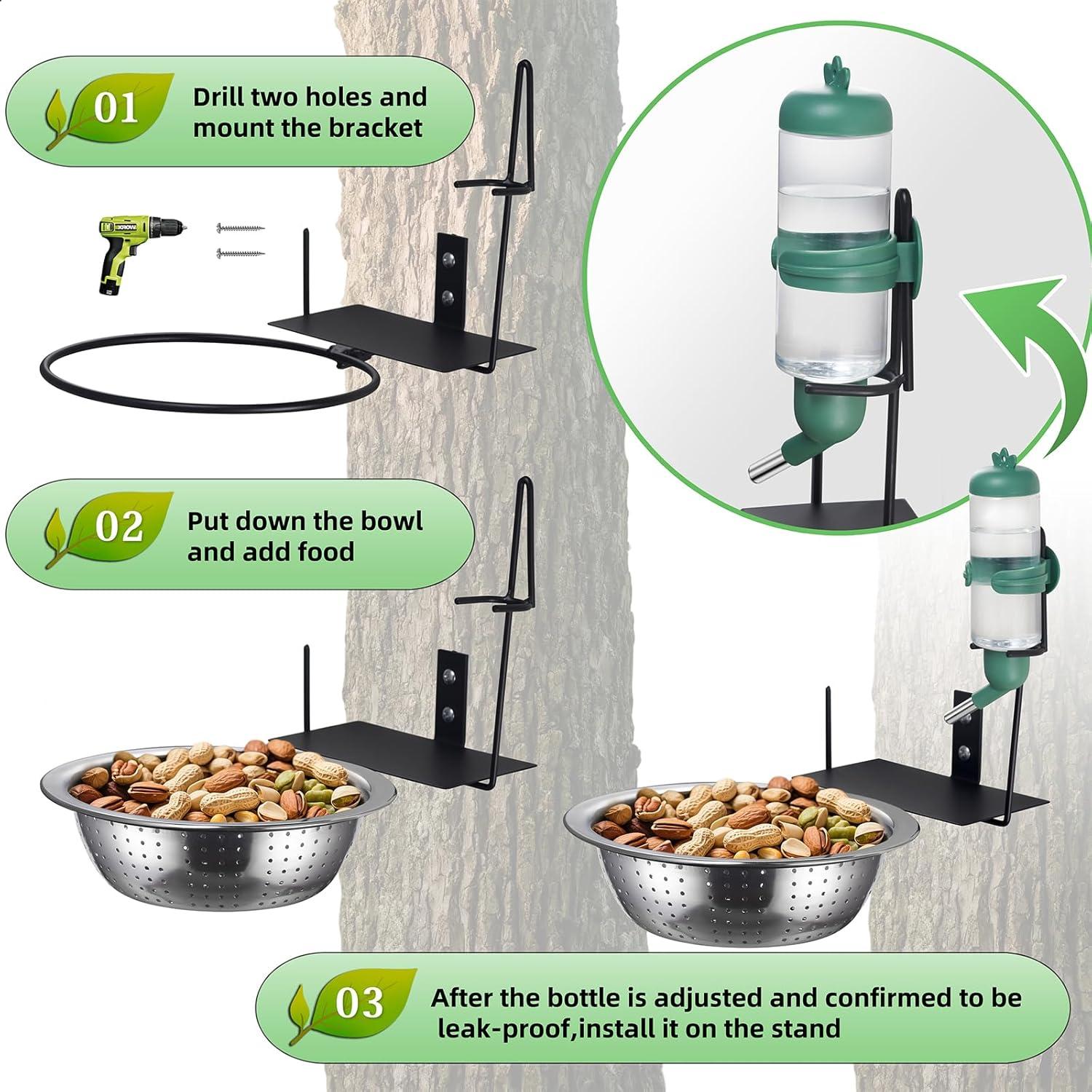 Mesa de Alimentador de Ardillas Karshall con Agua 1.4L