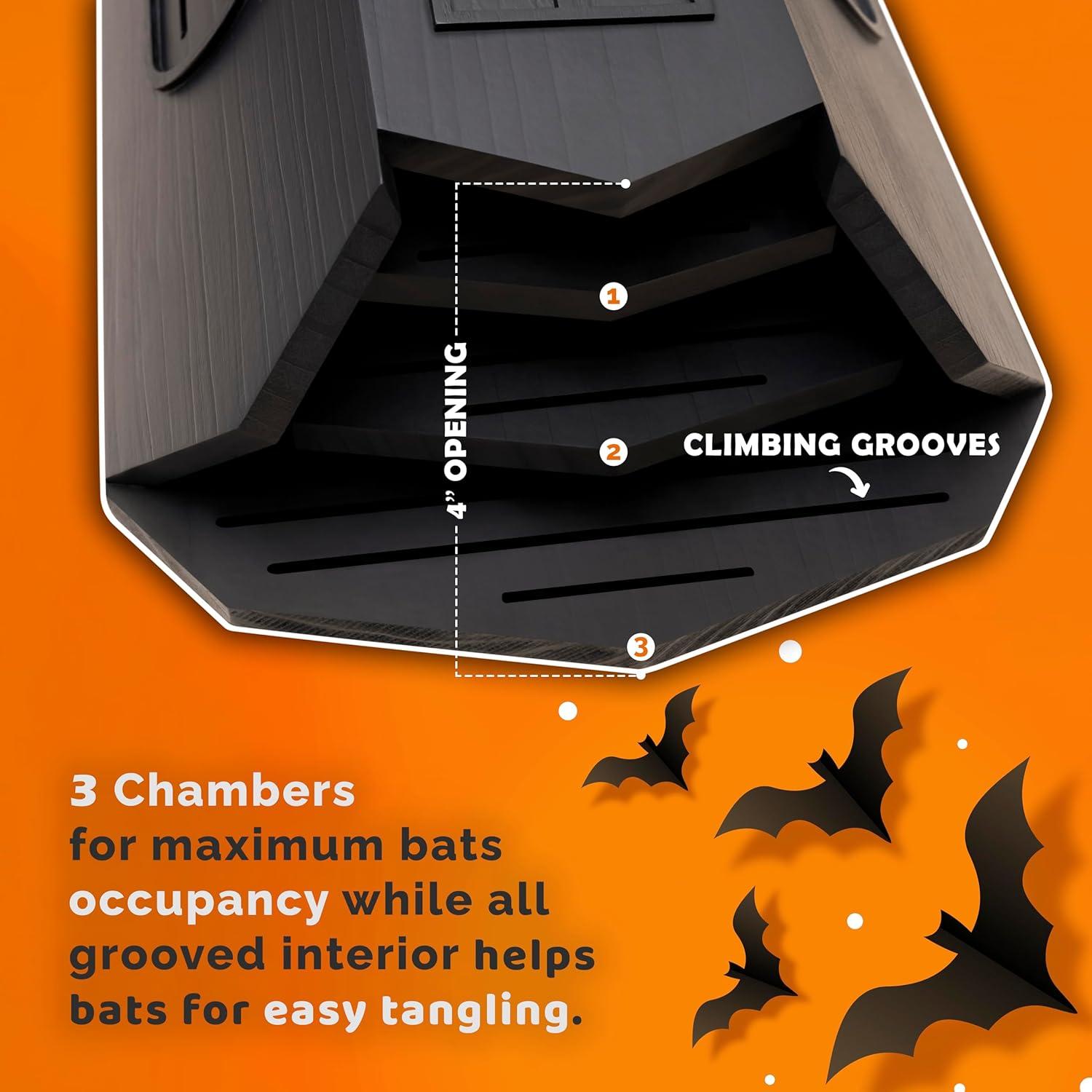 Casa para Murciélagos de Madera de Cedro Premium 40.6x25.4cm