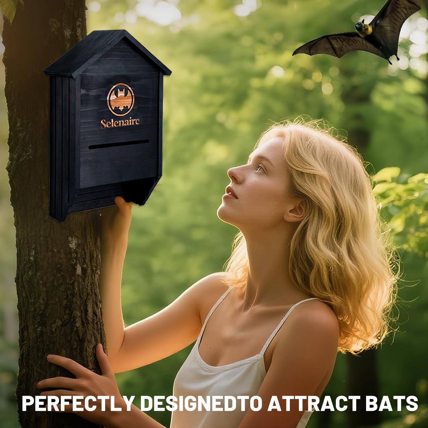 Casa para Murciélagos Triple Cámara Selenaire - Madera Resistente