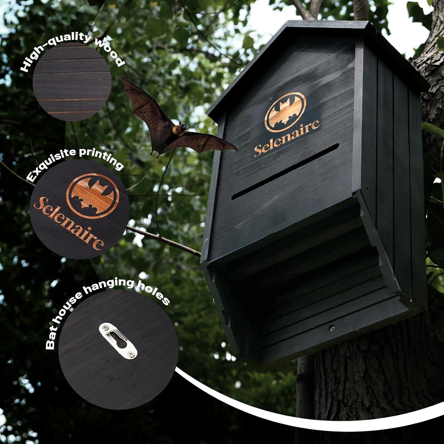 Casa para Murciélagos Triple Cámara Selenaire - Madera Resistente