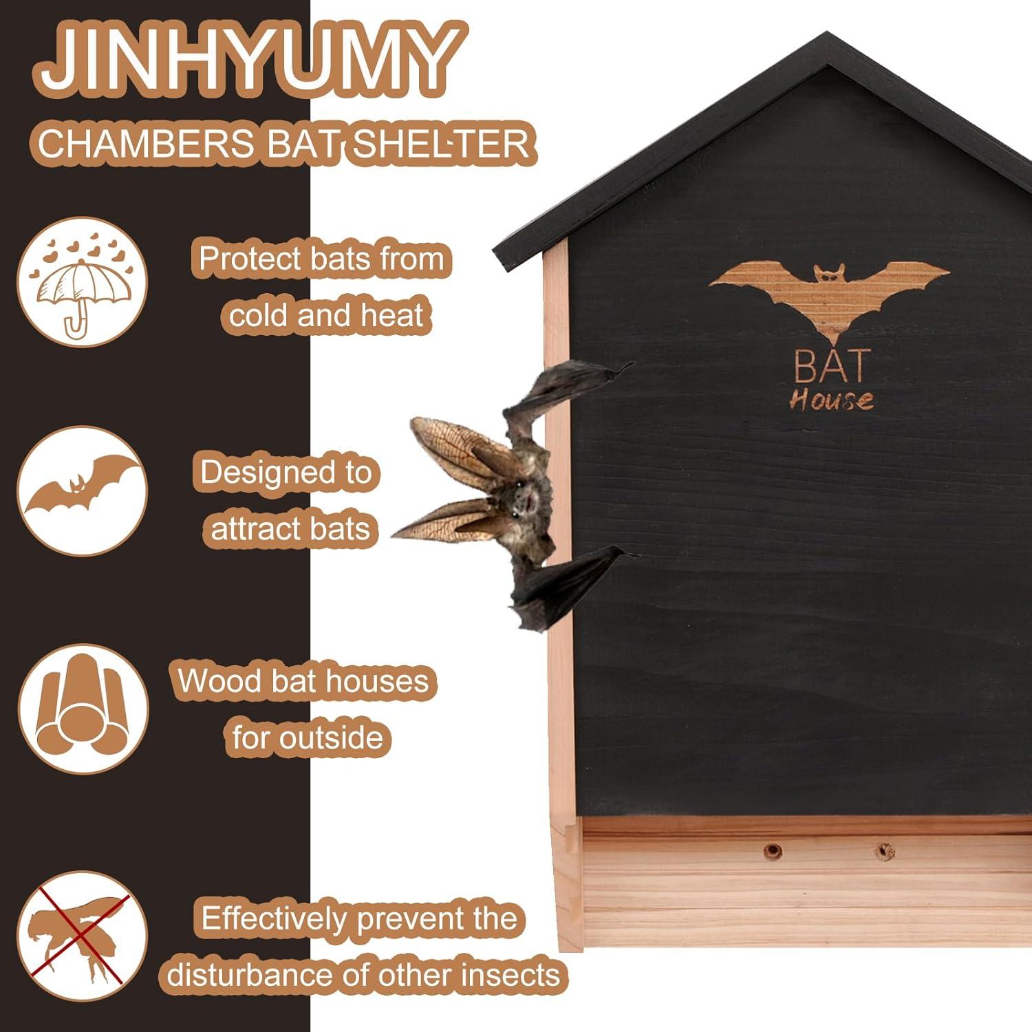 Casa para Murciélagos JINHYUMY de Madera Resistente 40.13 cm