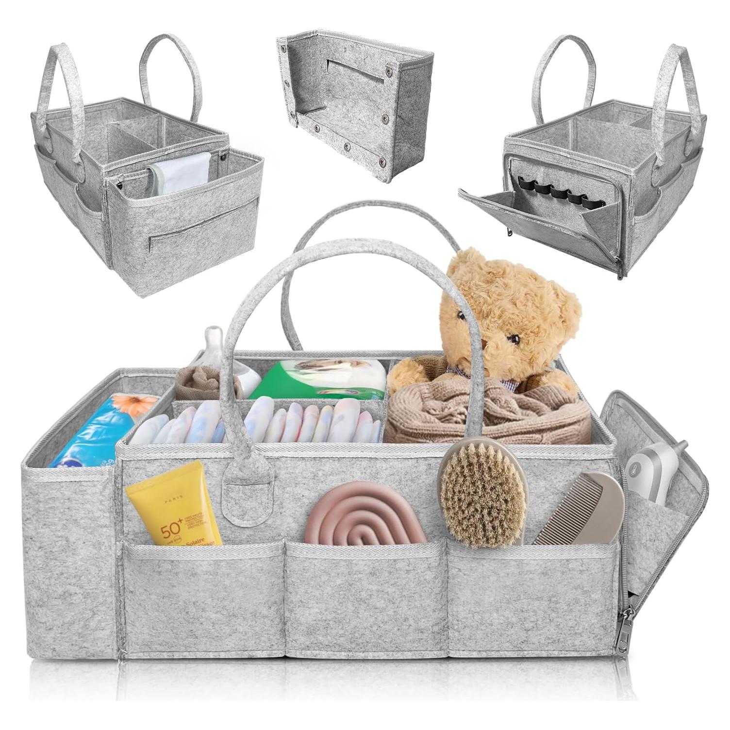 Cesta de Almacenamiento para Pañales Yuemonzki Gris 12L