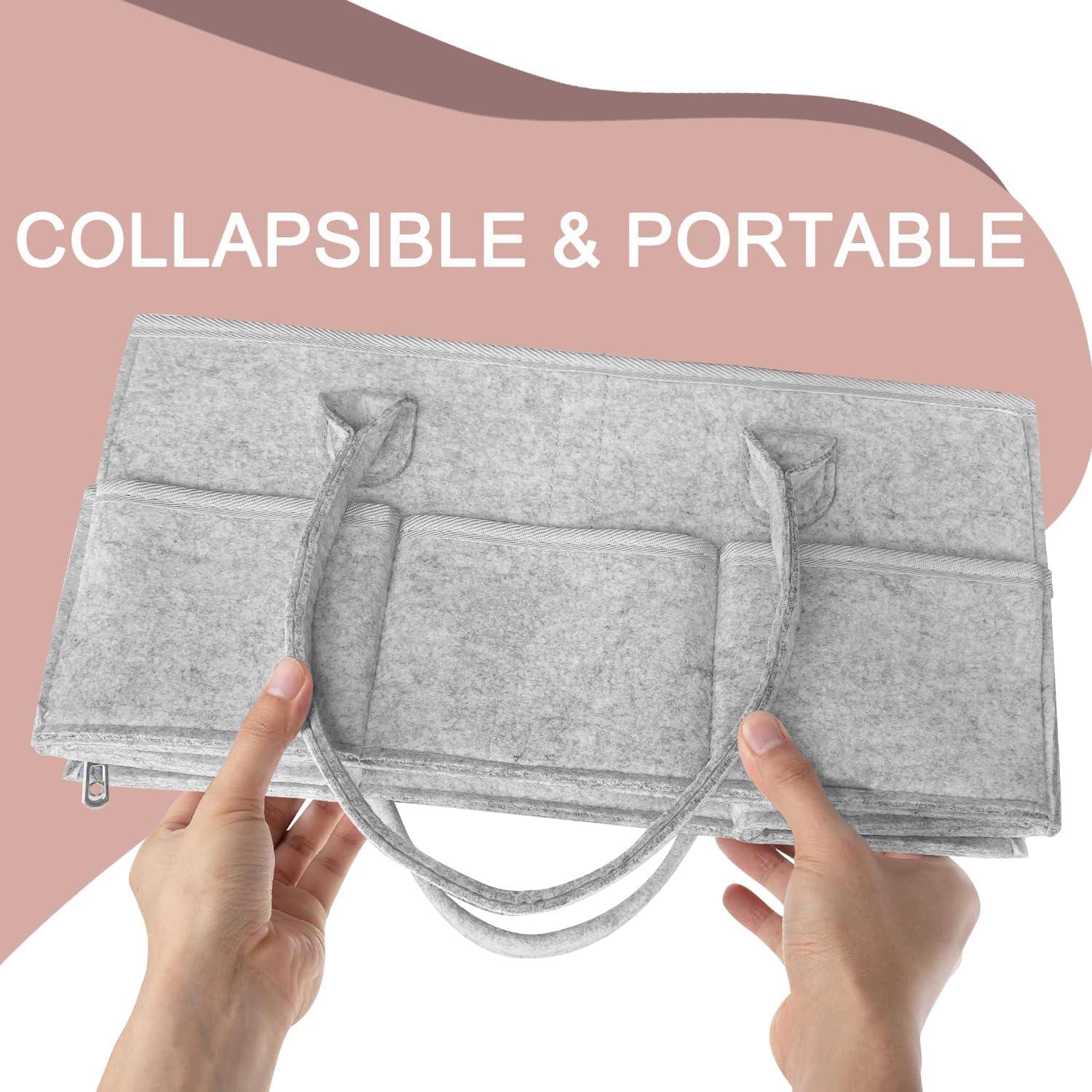 Cesta de Almacenamiento para Pañales Yuemonzki Gris 12L