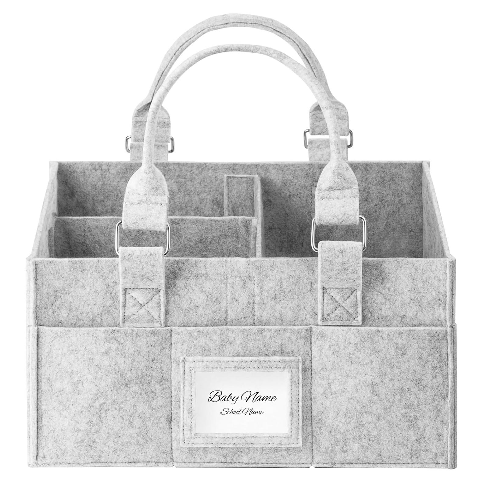Organizador de Pañales PaoveFor Gris 30x16x23 cm Multifuncional