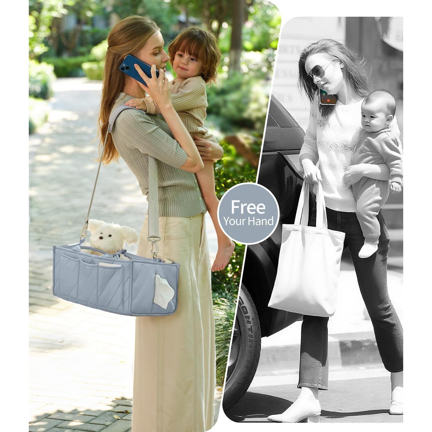 Cesta de Pañales VKSAO Azul con Correa Ajustable 15L