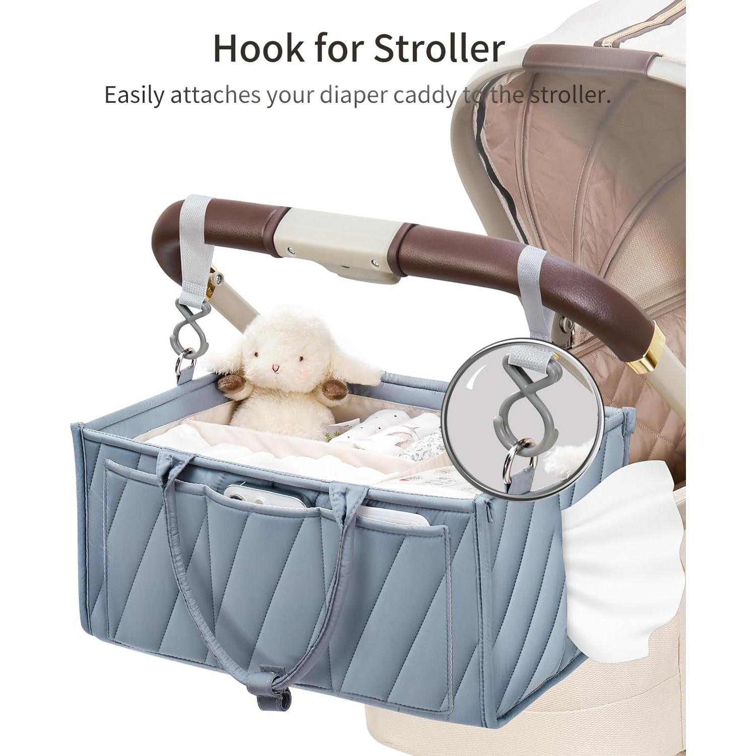 Cesta de Pañales VKSAO Azul con Correa Ajustable 15L