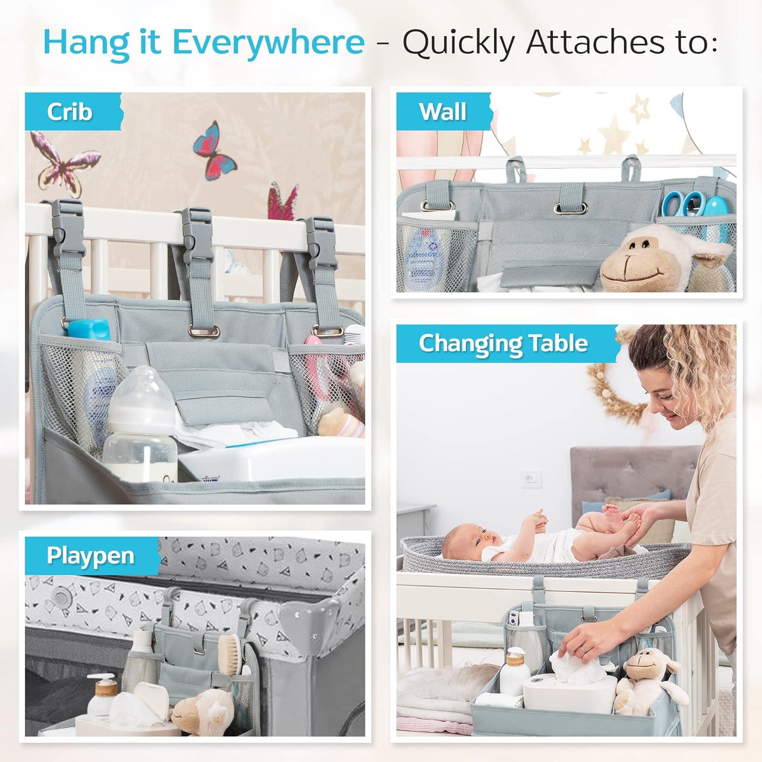 Organizador de Pañales Colgante Royal Rusu - Extra Grande Gris