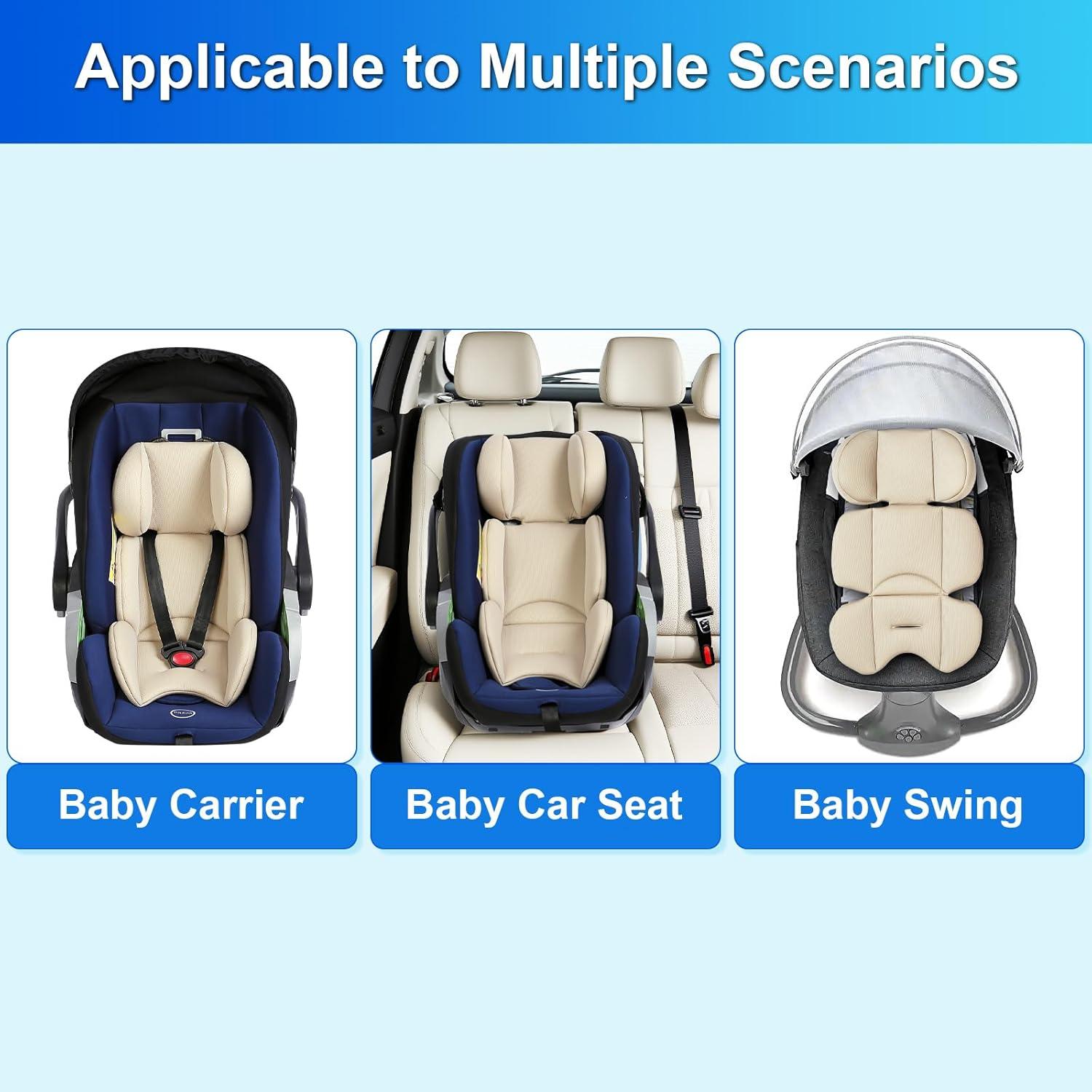 Inserto para asiento de auto DUSHARKFUN - Soporte cabeza bebé