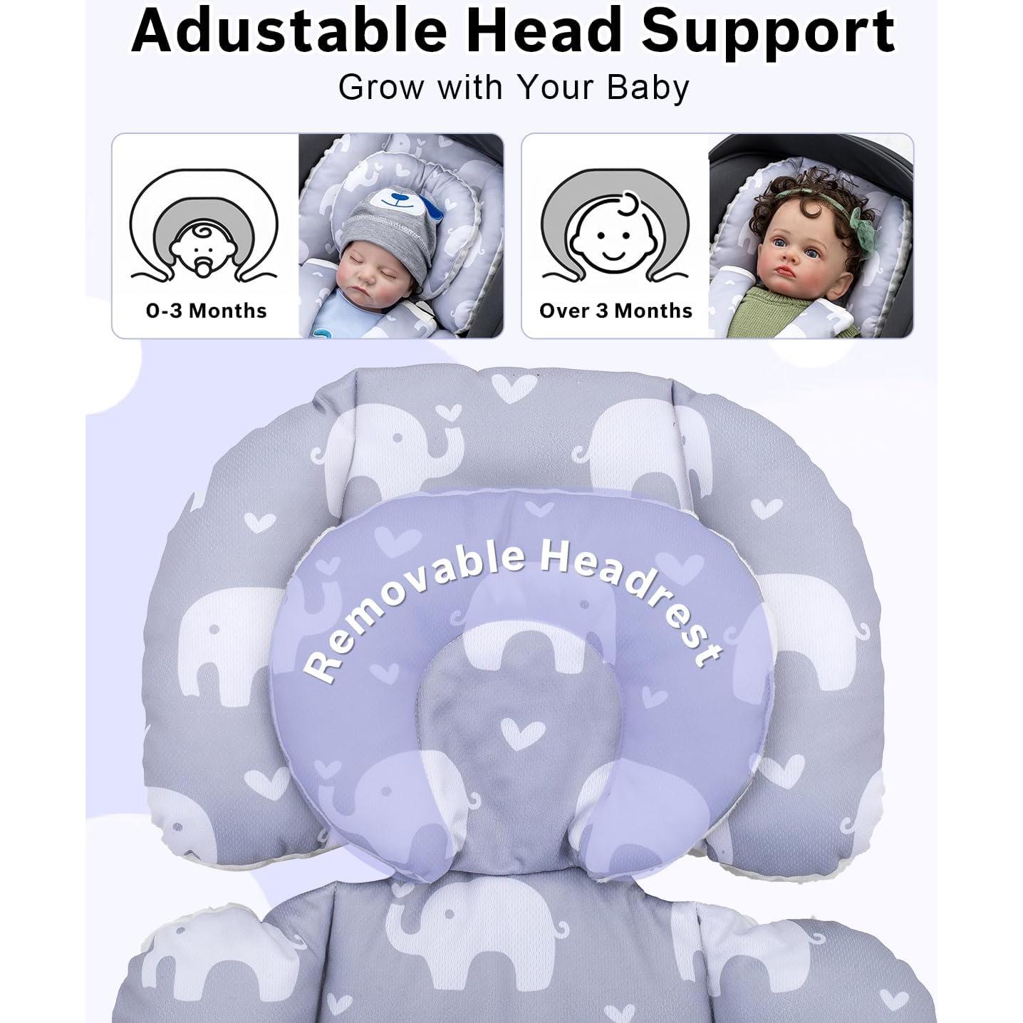 Soporte para Cabeza de Silla de Auto Bebé Kenkyo Gris