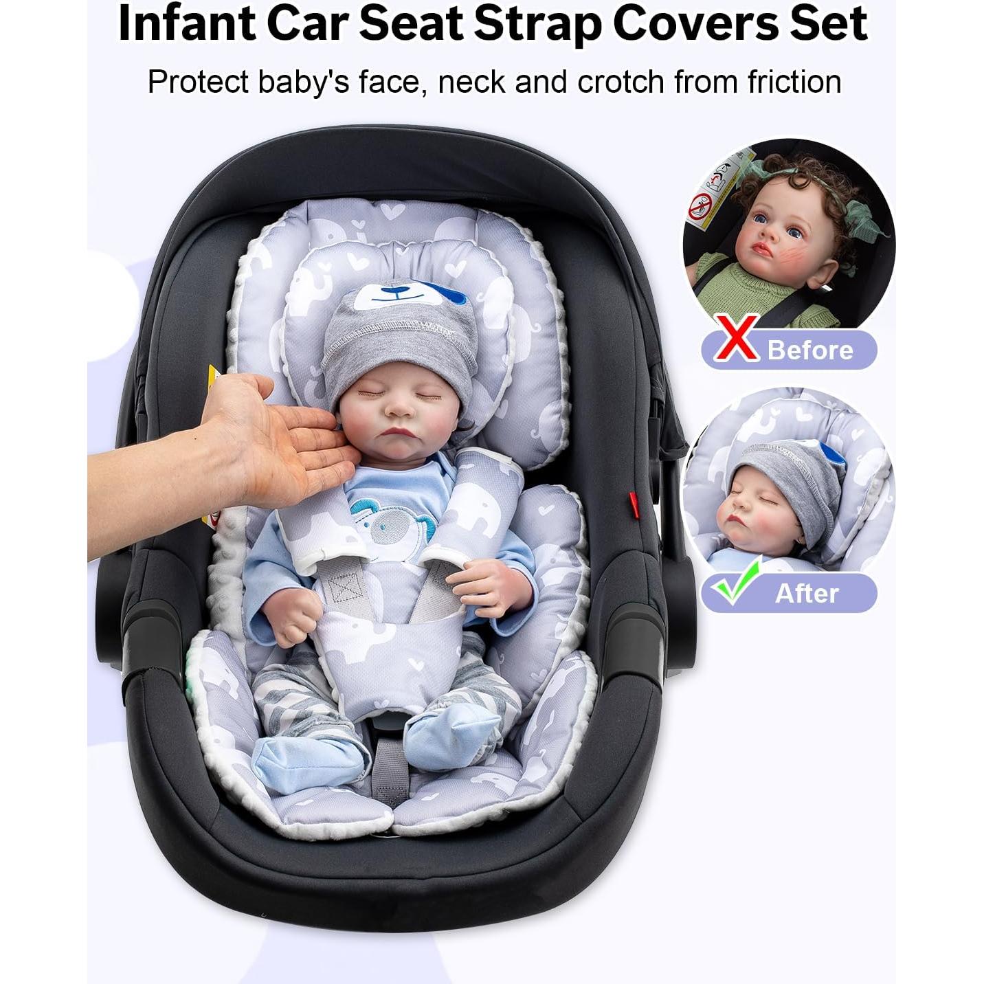 Soporte para Cabeza de Silla de Auto Bebé Kenkyo Gris