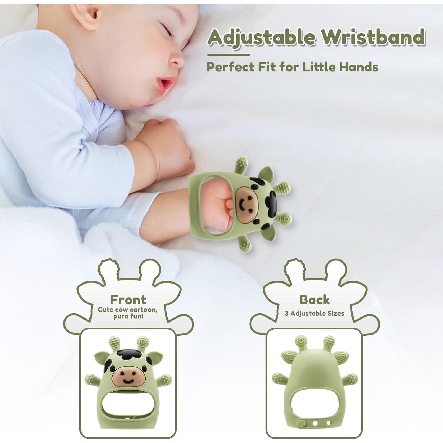 Paquete de 2 Juguetes de Dentición Silicona Bebés 0-12 Meses