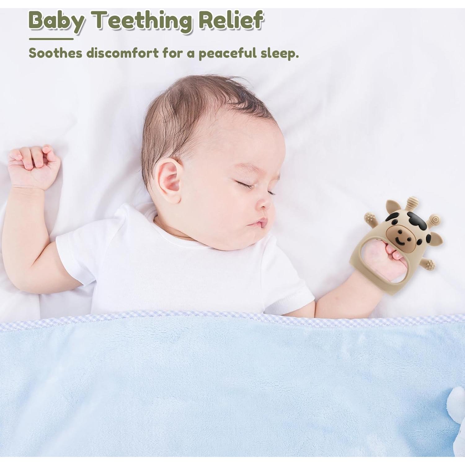 Paquete de 2 Juguetes de Dentición Silicona Bebés 0-12 Meses