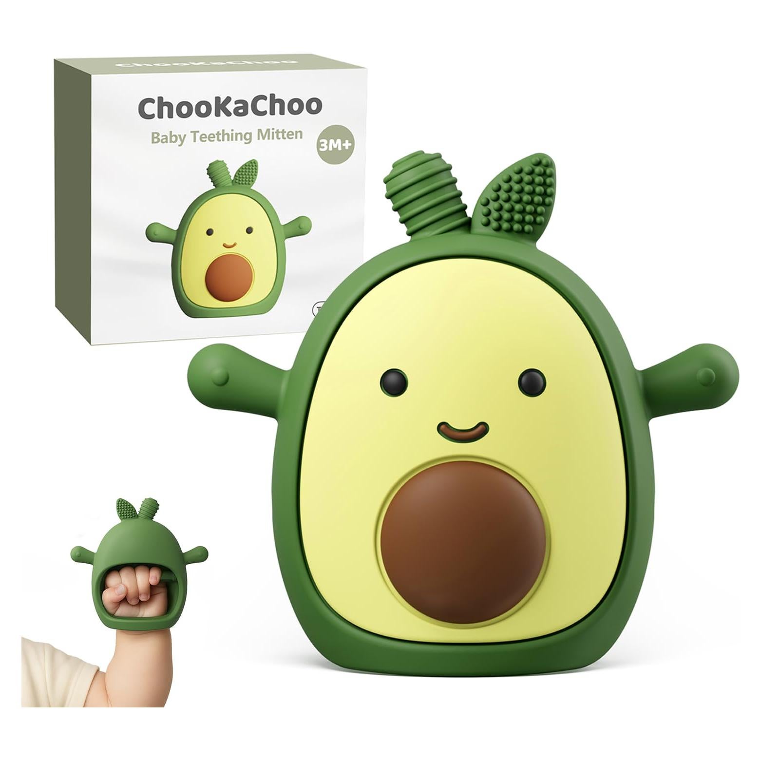 Mitón de Dentición de Silicona Aguacate ChooKaChoo 81.9g