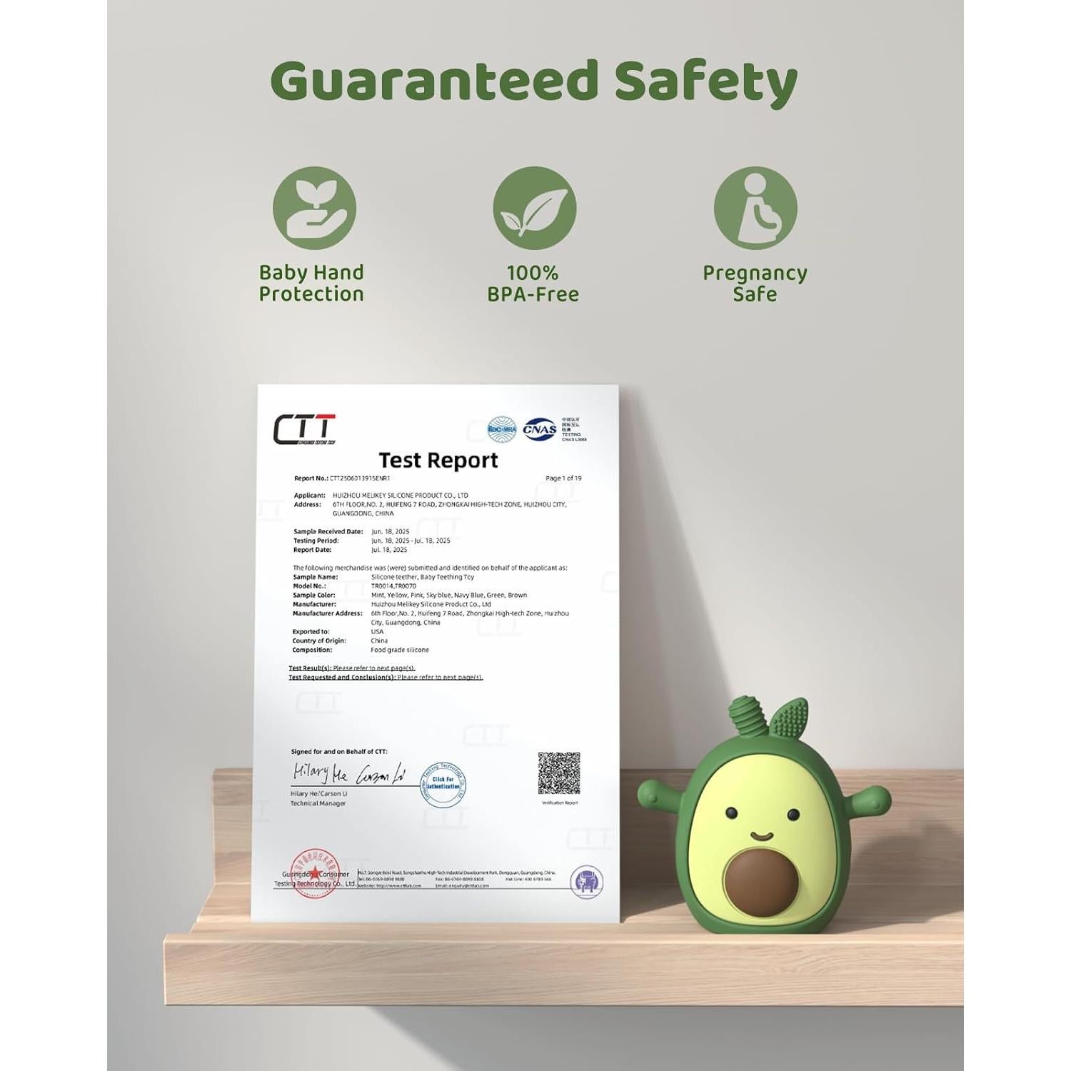 Mitón de Dentición de Silicona Aguacate ChooKaChoo 81.9g