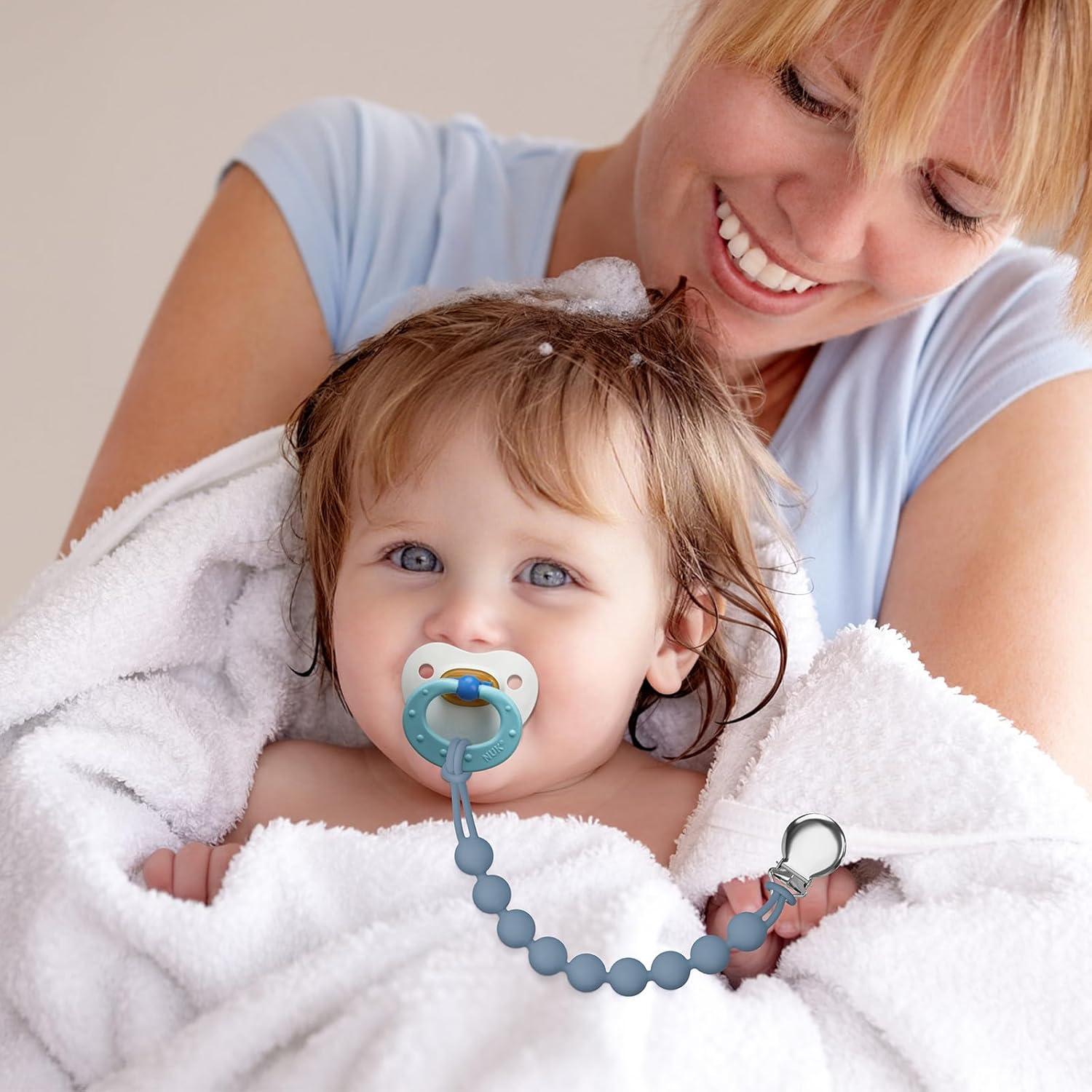 Clip de Chupete de Silicona MAM - 22 cm - Paquete de 4