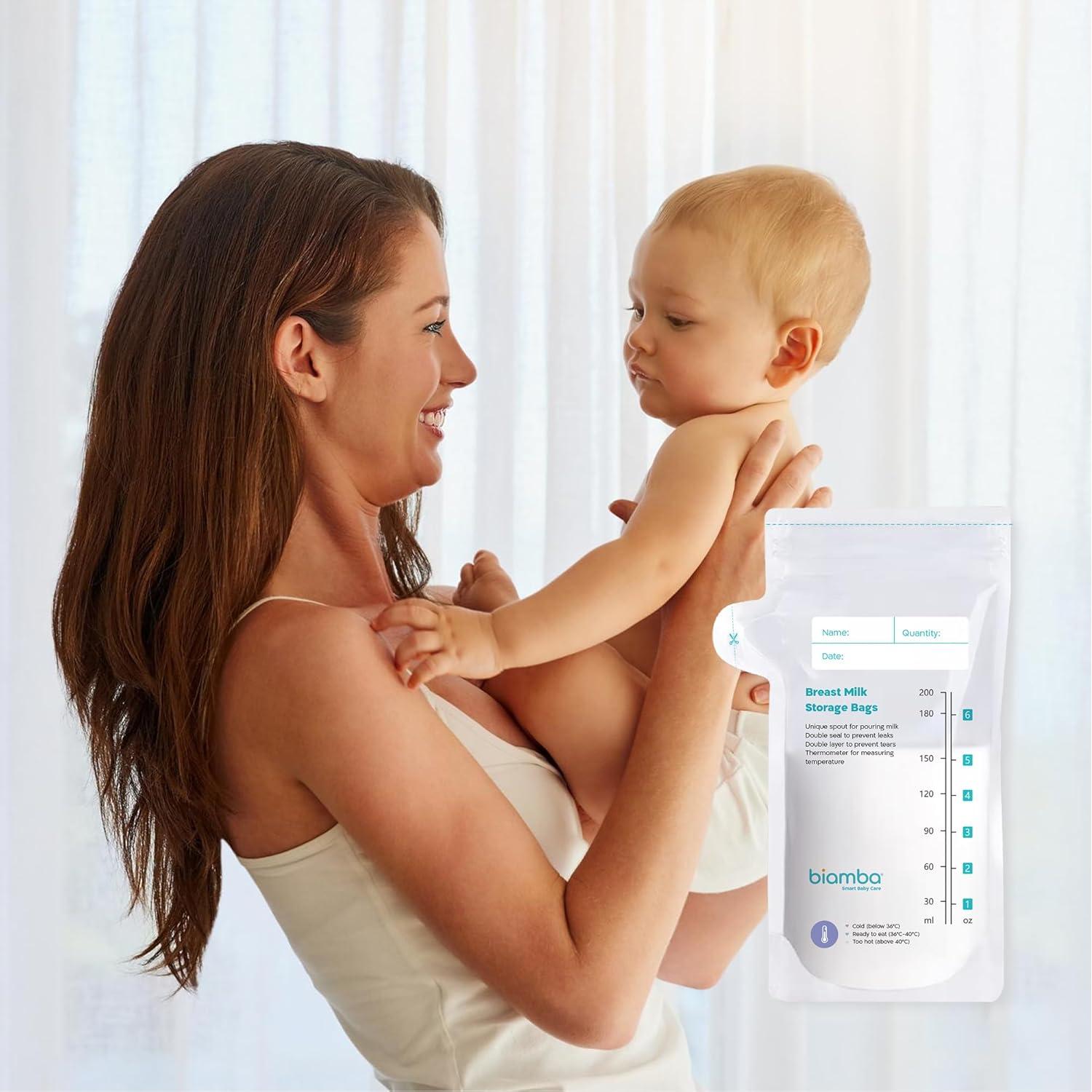 Bolsas de Almacenamiento de Leche Materna Biamba - 50 Piezas, 200ml