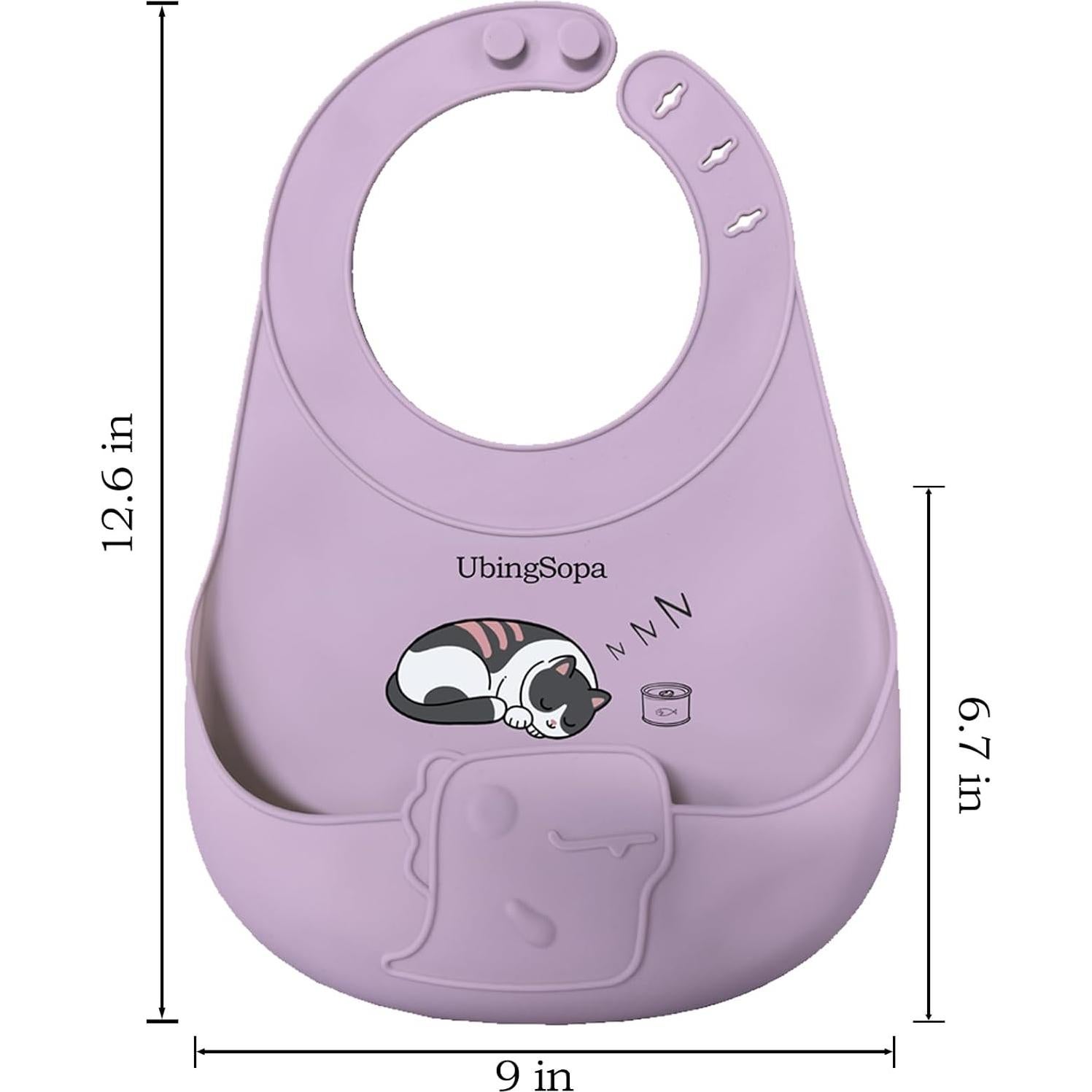 Baberos de Silicona Ajustables para Bebés - Suaves y Impermeables