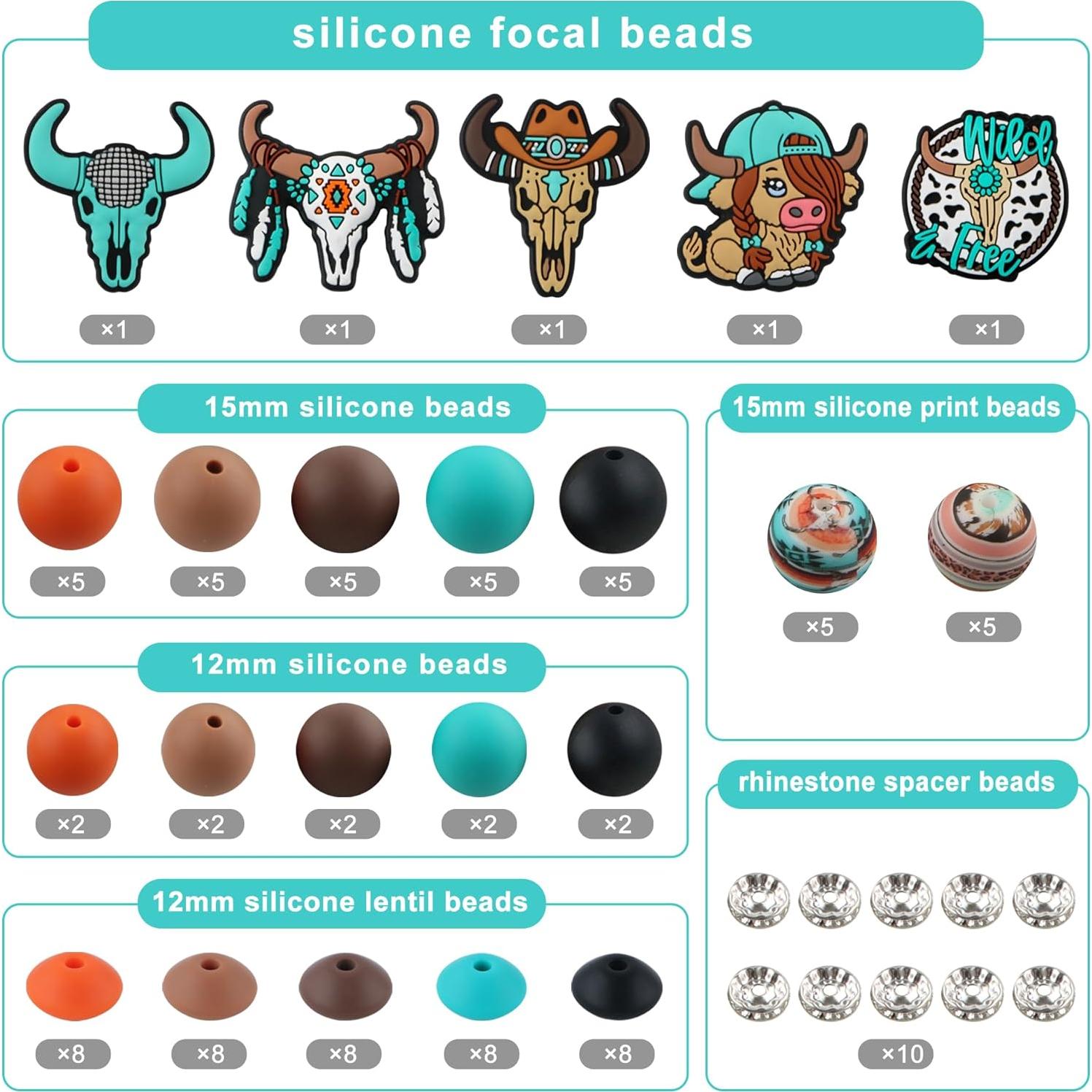 100 Piezas Perlas de Silicona Kovict Multicolor 12-15mm