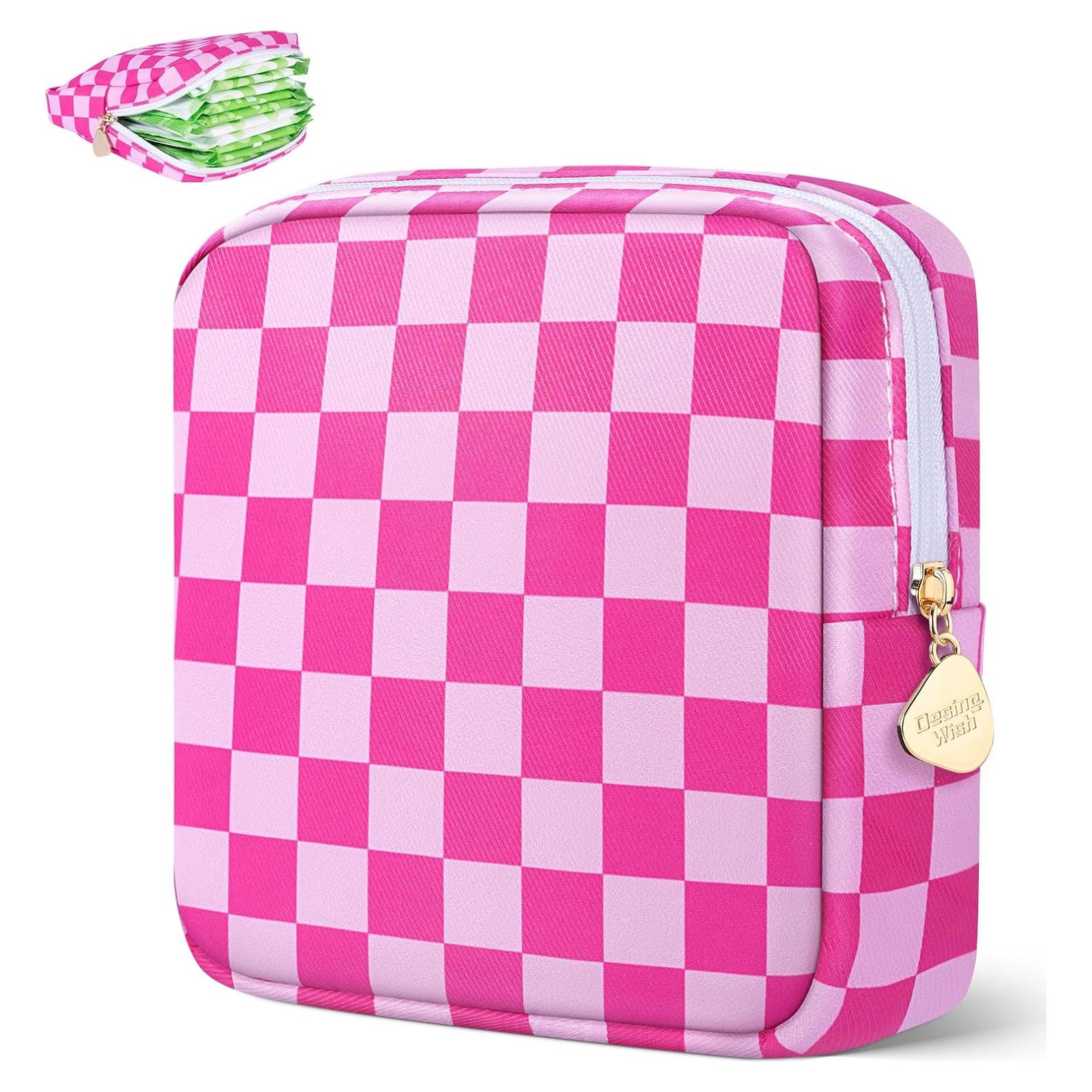 Bolsa de Período Deseo Diseño Cuadro Rosa 13x13x4 cm