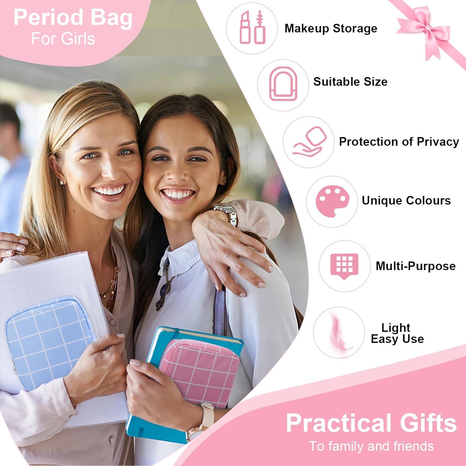 Bolsa de Período Deseo Diseño Cuadro Rosa 13x13x4 cm