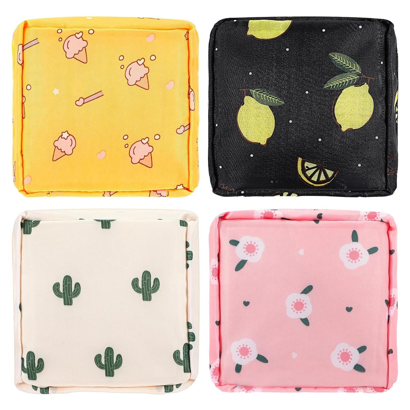 4 Bolsas Menstruales Gsbnjuy con Cremallera - Almacenamiento Femenino