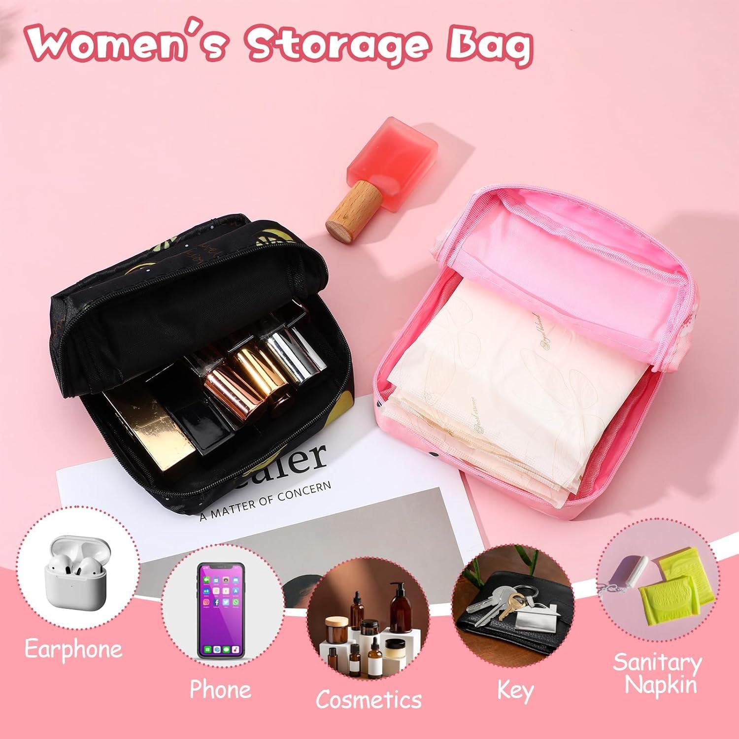 4 Bolsas Menstruales Gsbnjuy con Cremallera - Almacenamiento Femenino