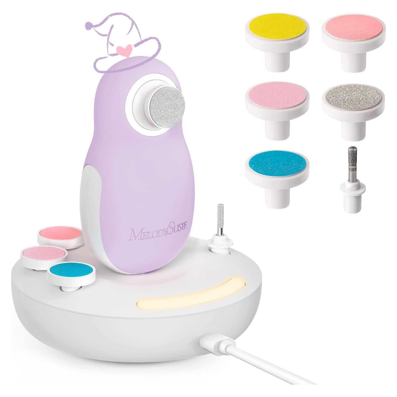 Cortador de Uñas Eléctrico MelodySusie para Bebés Púrpura