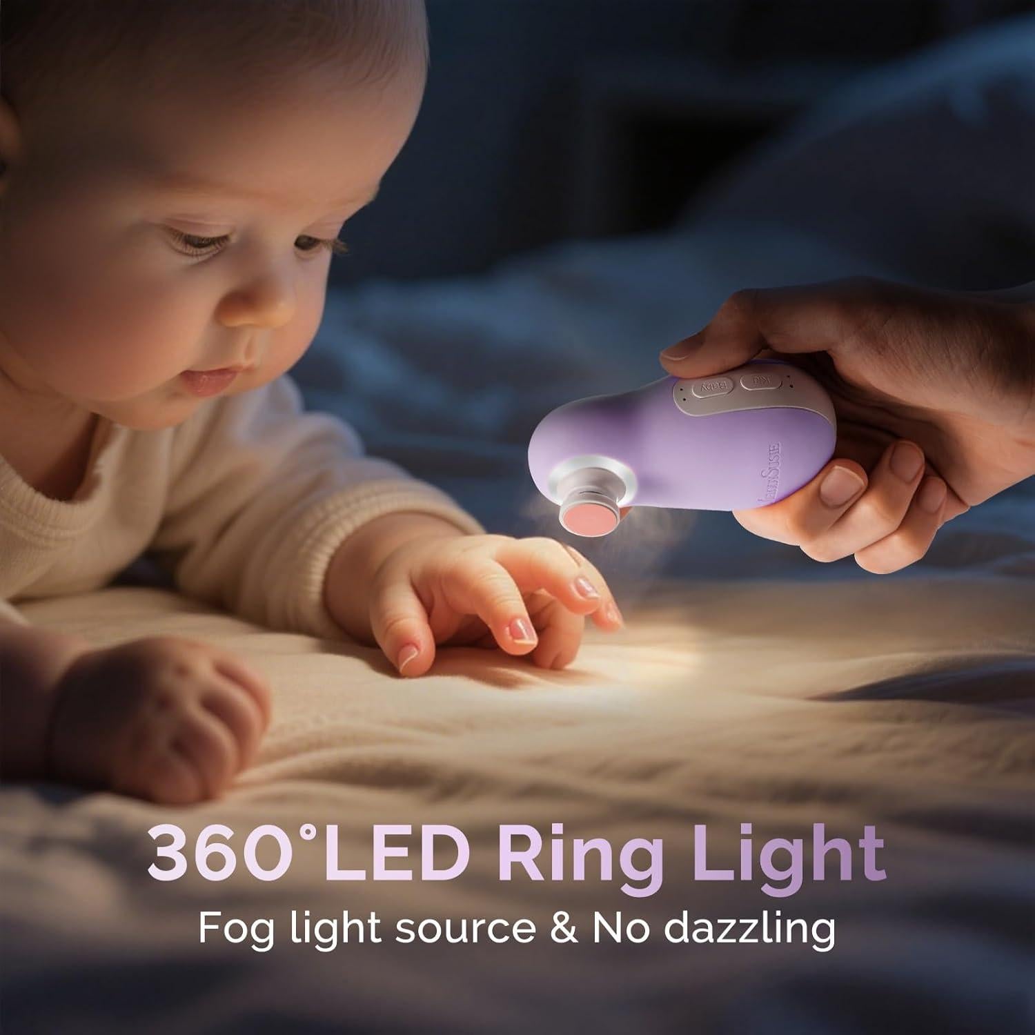 Cortador de Uñas Eléctrico MelodySusie para Bebés Púrpura