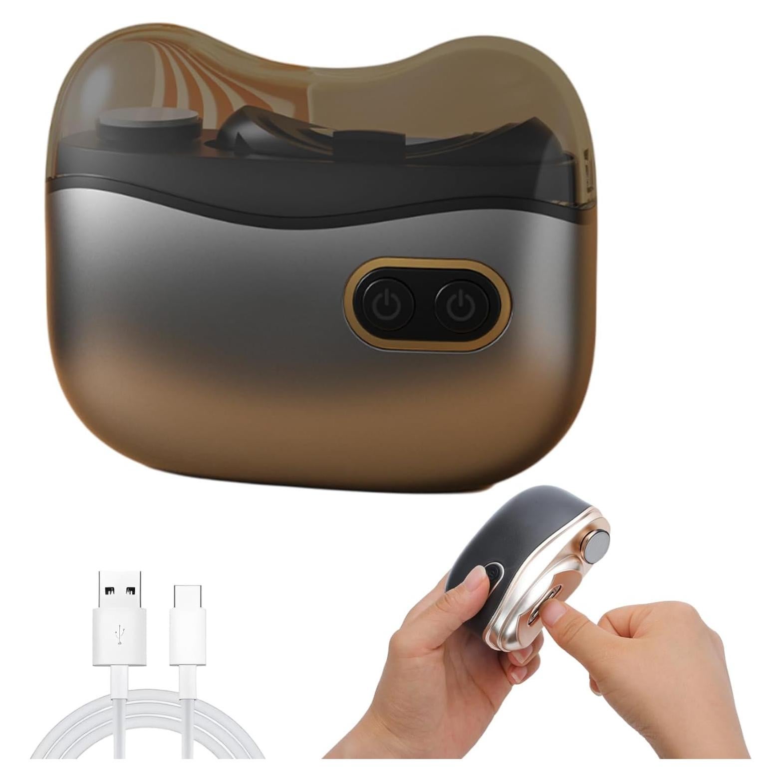 Cortador de Uñas Eléctrico Recargable PINjiaju 2-en-1 con Luz LED