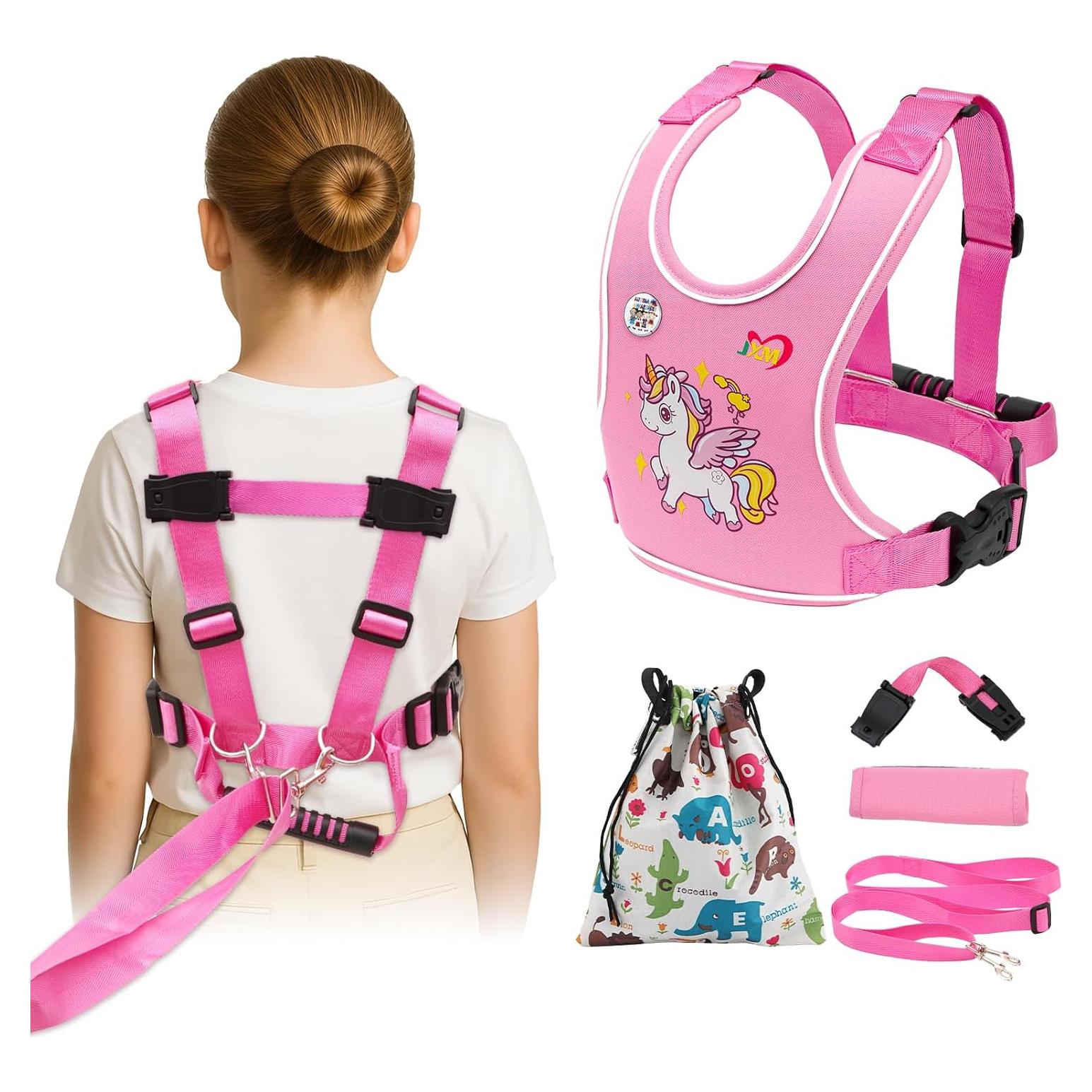Arnés de Caminata Seguro para Niñas Rosa VJXM 23003 Ajustable