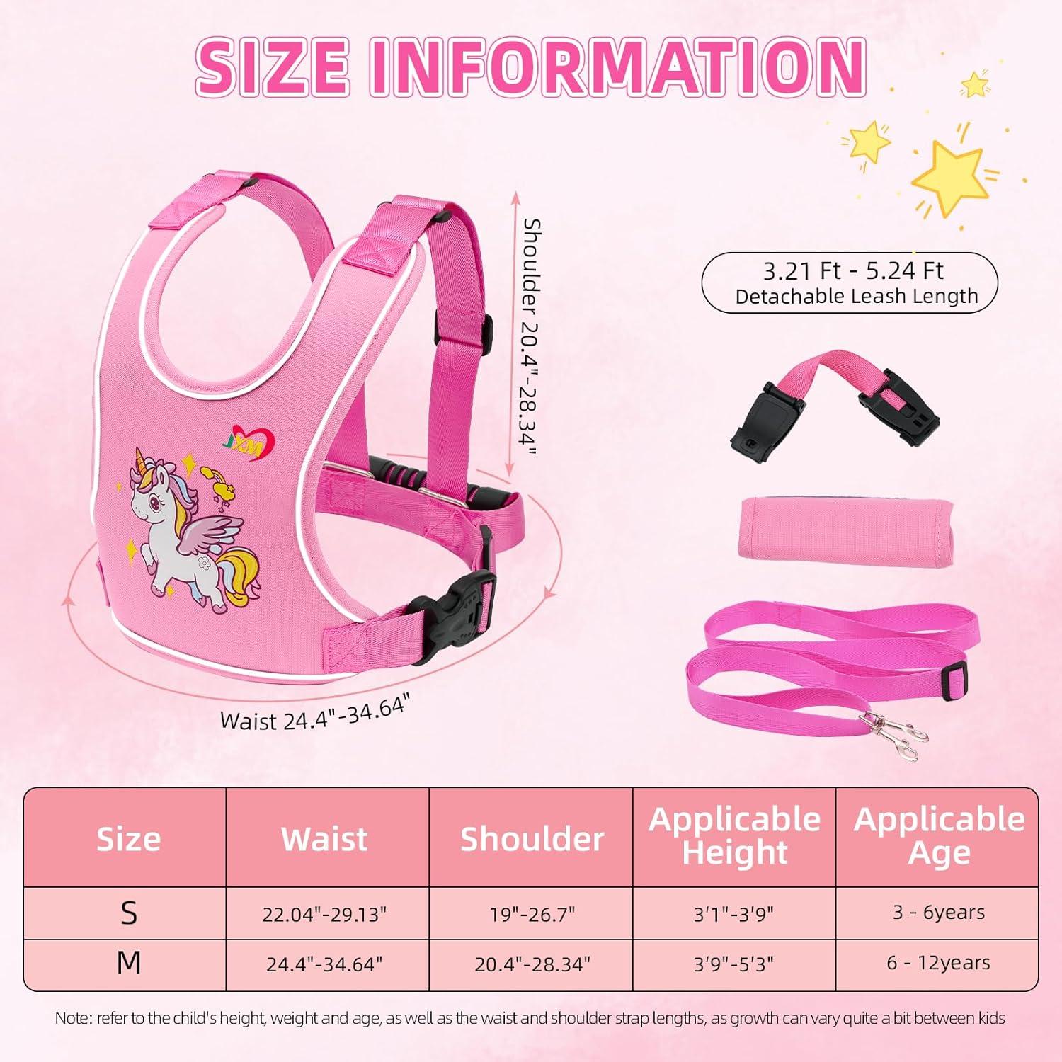 Arnés de Caminata Seguro para Niñas Rosa VJXM 23003 Ajustable