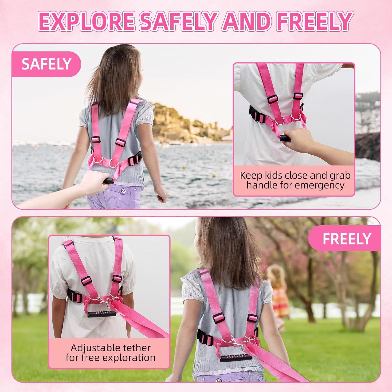 Arnés de Caminata Seguro para Niñas Rosa VJXM 23003 Ajustable