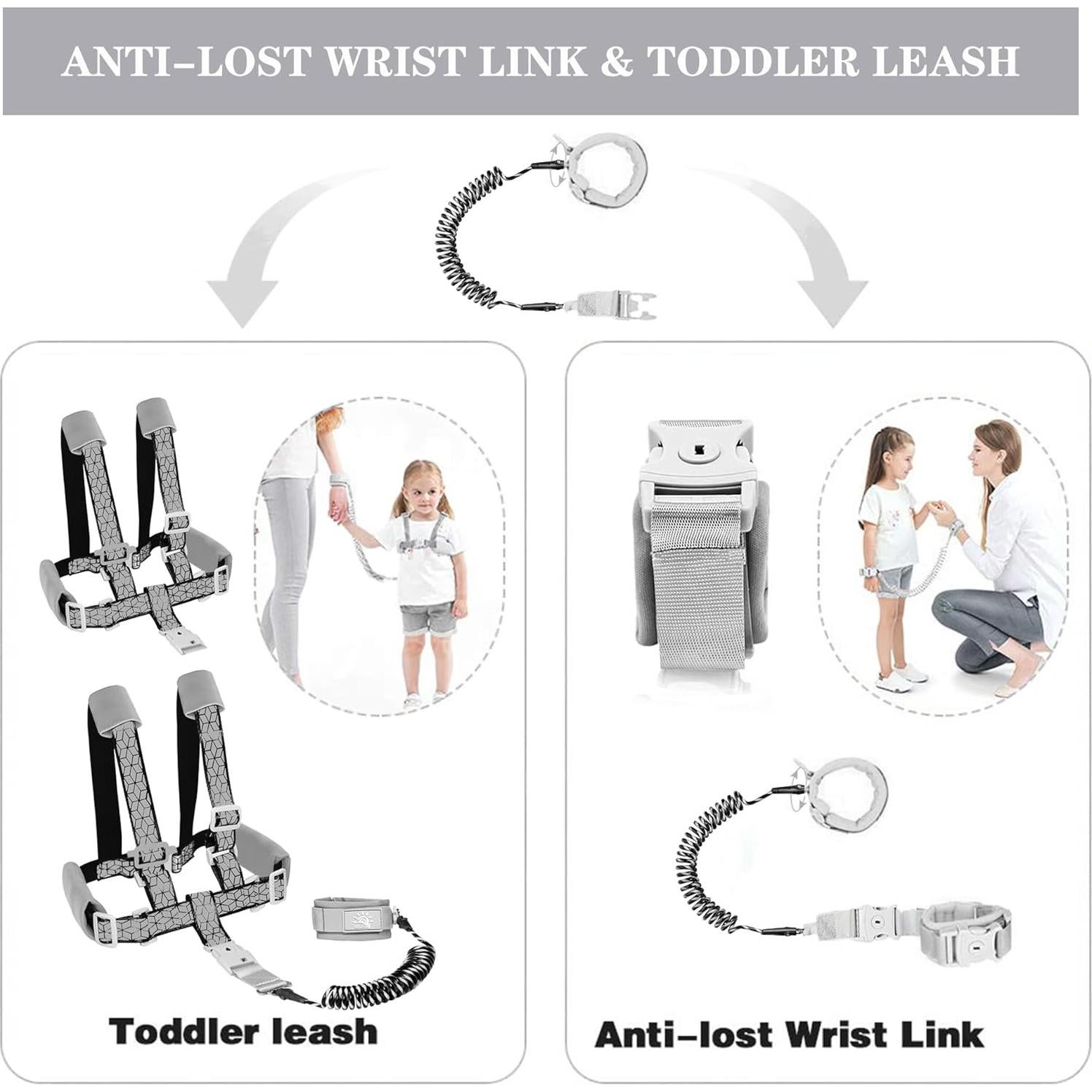Arnés de Seguridad para Niños Dream Lin 2m Correa Negra