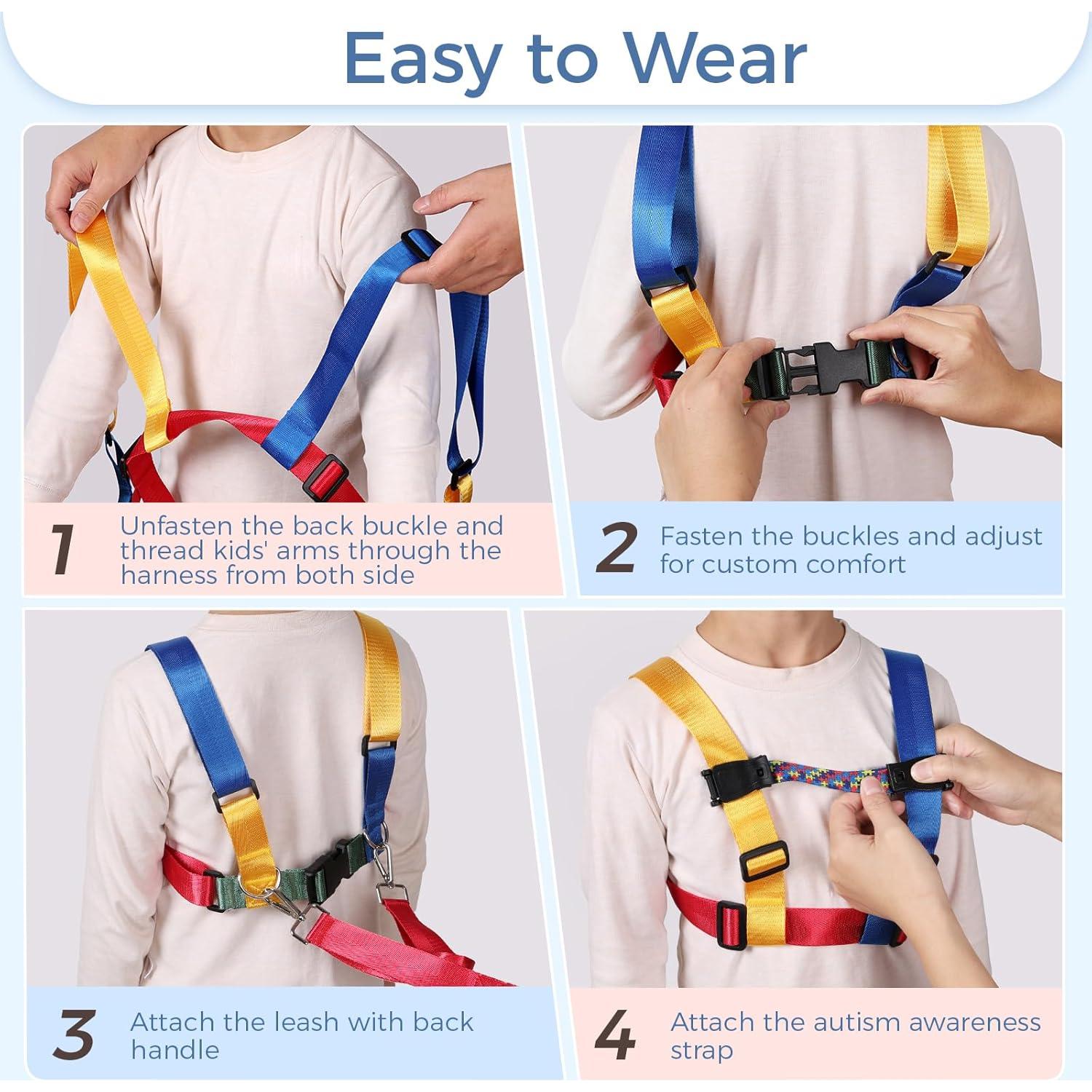 Arnés de Seguridad JXM para Niños Autistas 3-6 años Ajustable