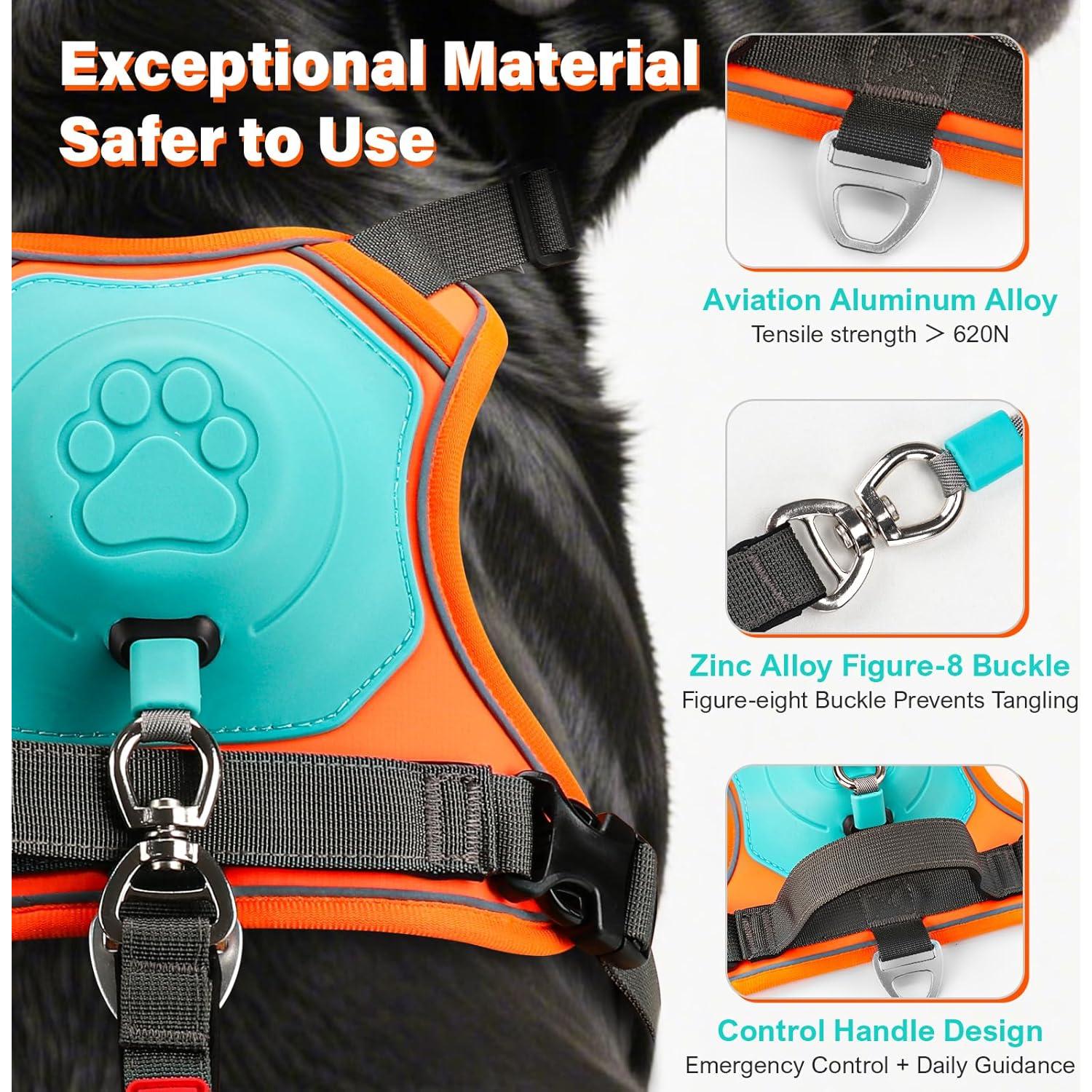 Arnés para Perros Paatata L Retráctil 2 en 1 con Correa