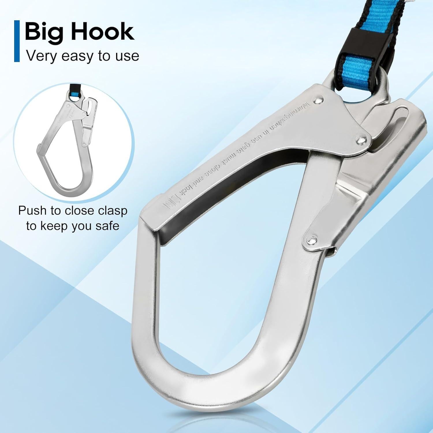 Cuerda de Seguridad Retráctil Doble Pierna Lonsge 6 pies