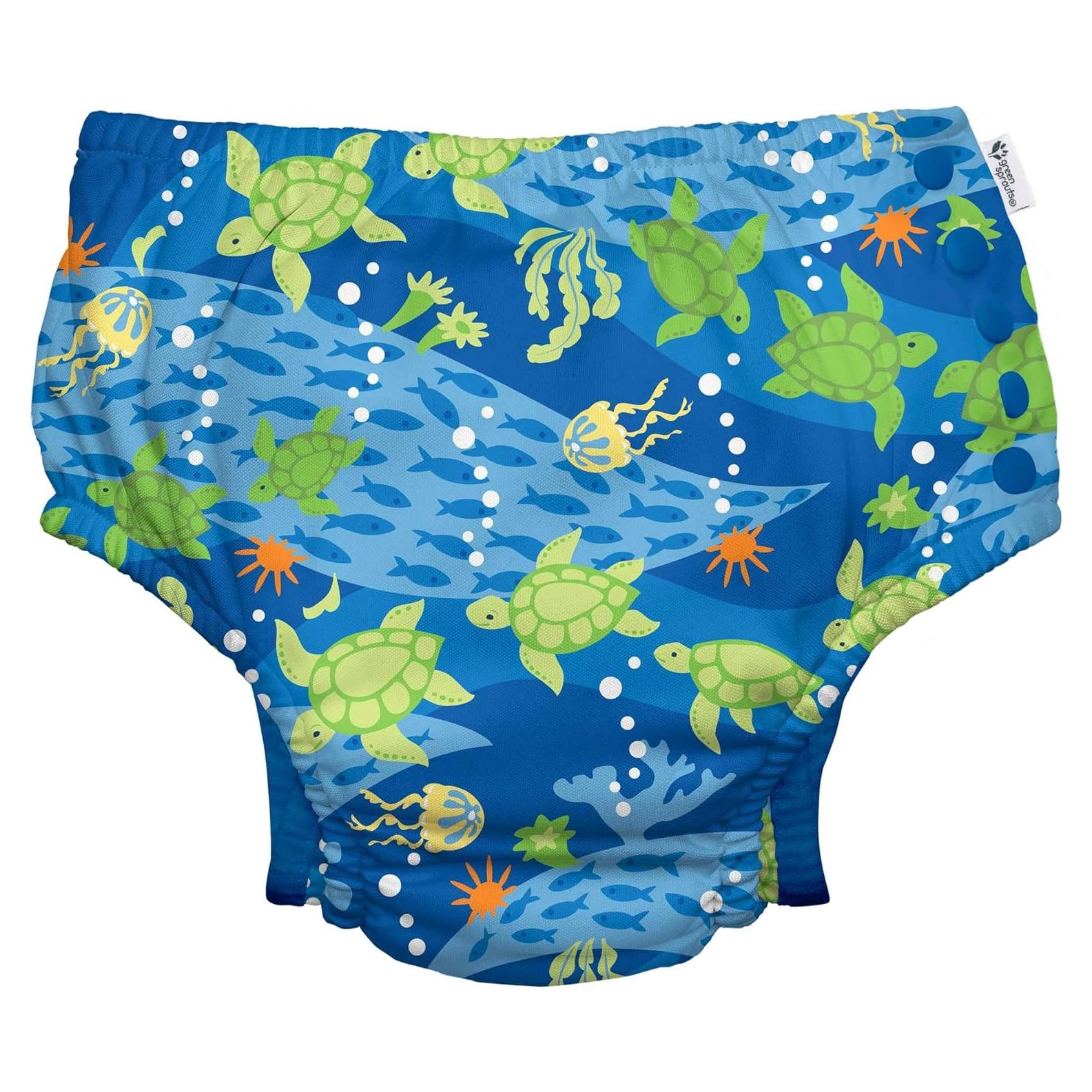 Pañal de Natación Reutilizable Green Sprouts 24 Meses Rayas Rosa