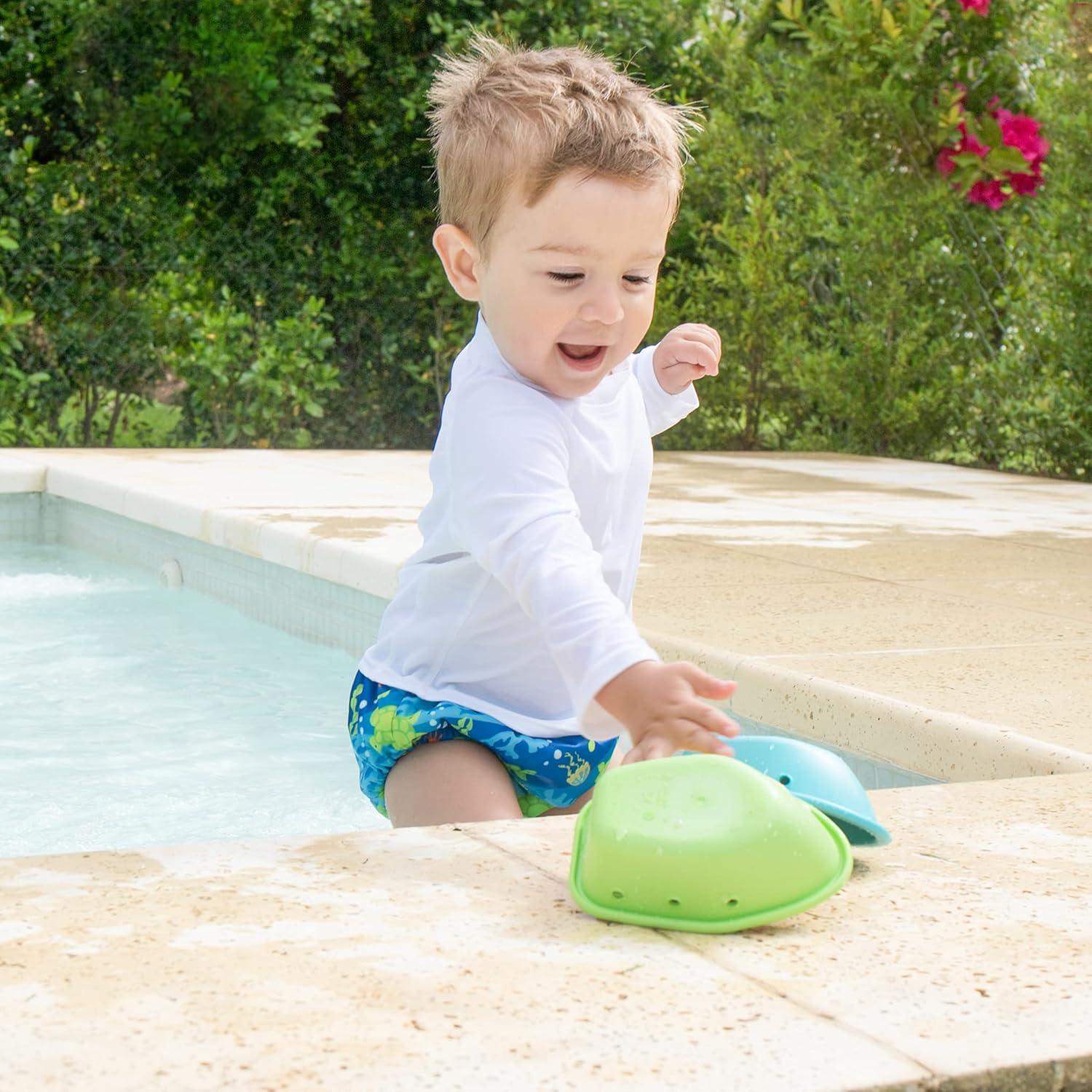 Pañal de Natación Reutilizable Green Sprouts 24 Meses Rayas Rosa