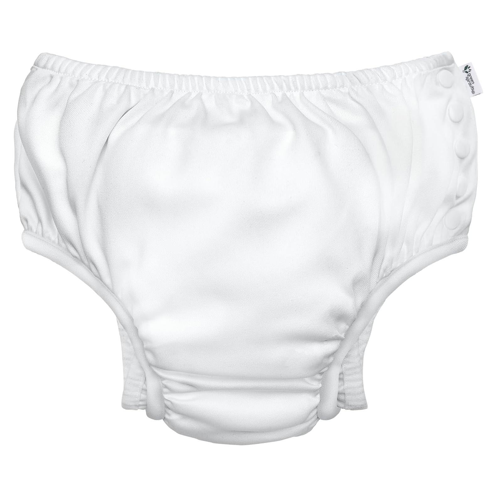 Pañal de Natación Reutilizable Green Sprouts 5T Blanco