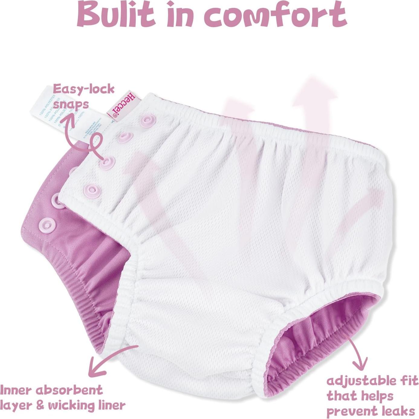 Pañales de Natación Heccei Rosa 24-36 Meses