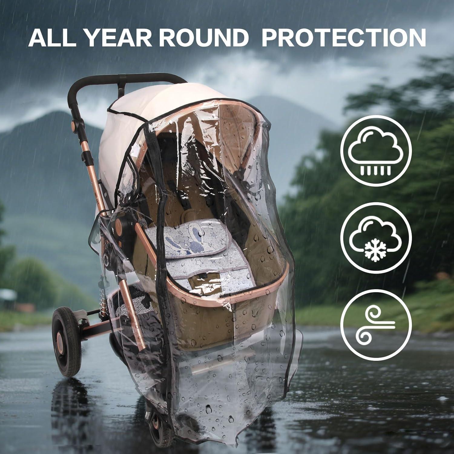 Cubierta de Lluvia Universal UQBEUQ para Carritos Estándar 101x51cm