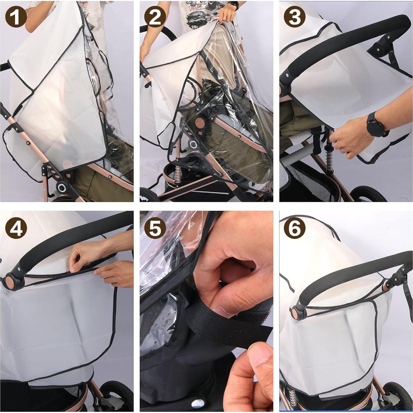 Cubierta de Lluvia Universal UQBEUQ para Carritos Estándar 101x51cm